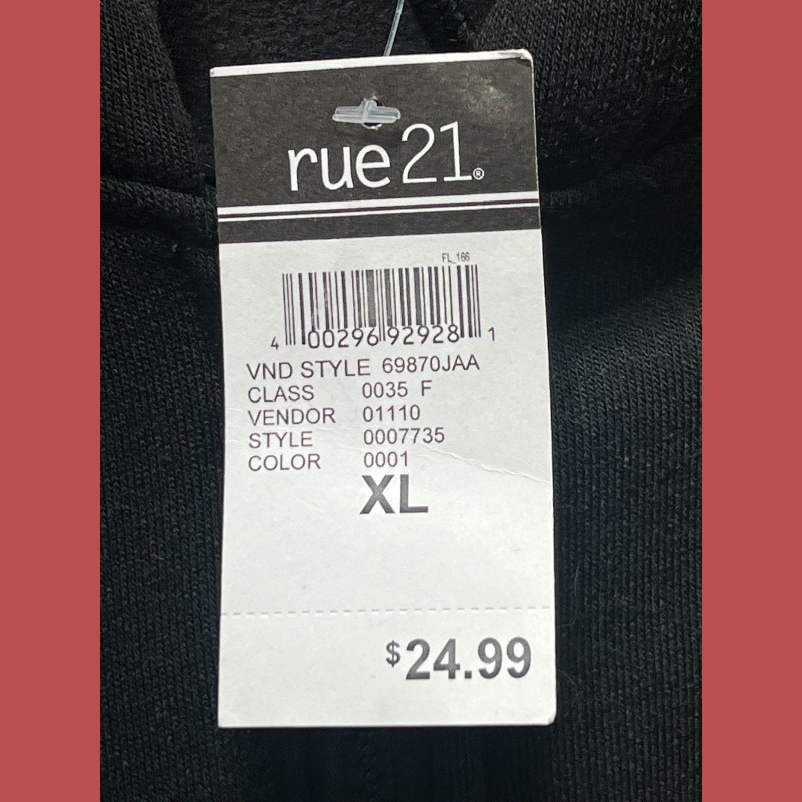 rue21 Rue 21 - Women's Long Sleeve Hooded Sweatshirt - Black - Ext Size XL / US 12-14 / IT 48-50 - 8 Thumbnail