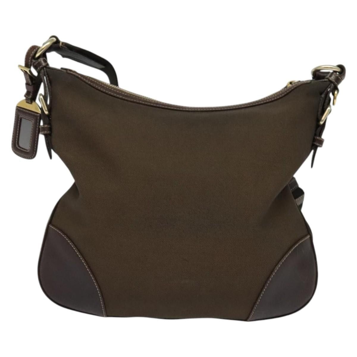 Prada PRADA Shoulder Bag Canvas Brown Gold Size ONE SIZE - 3 Thumbnail