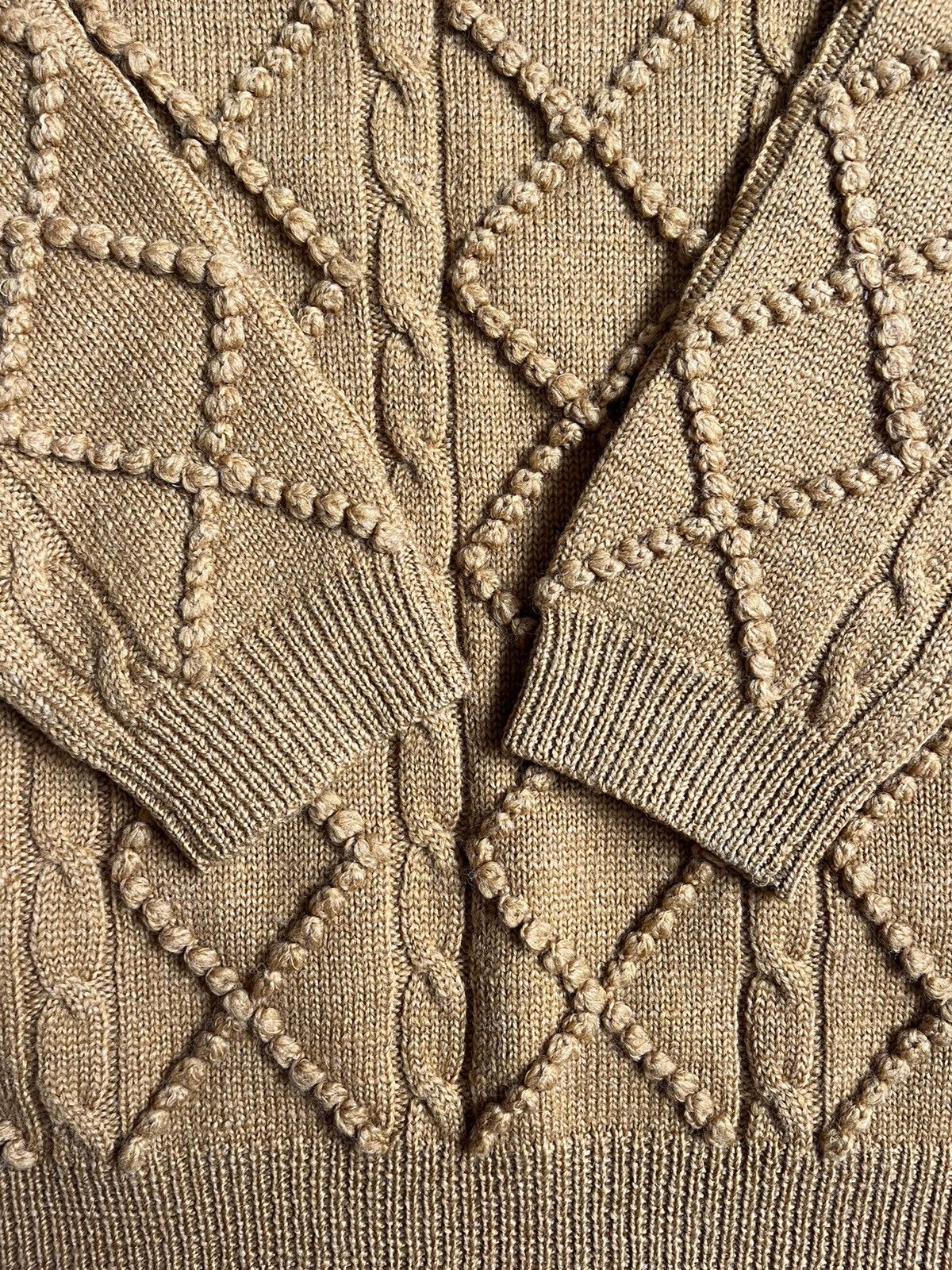Acne Studios × Vintage ACNE STUDIOS Joris PAW15 Cable Knit Wool Mustard Sweater Size L / US 10 / IT 46 - 8 Thumbnail