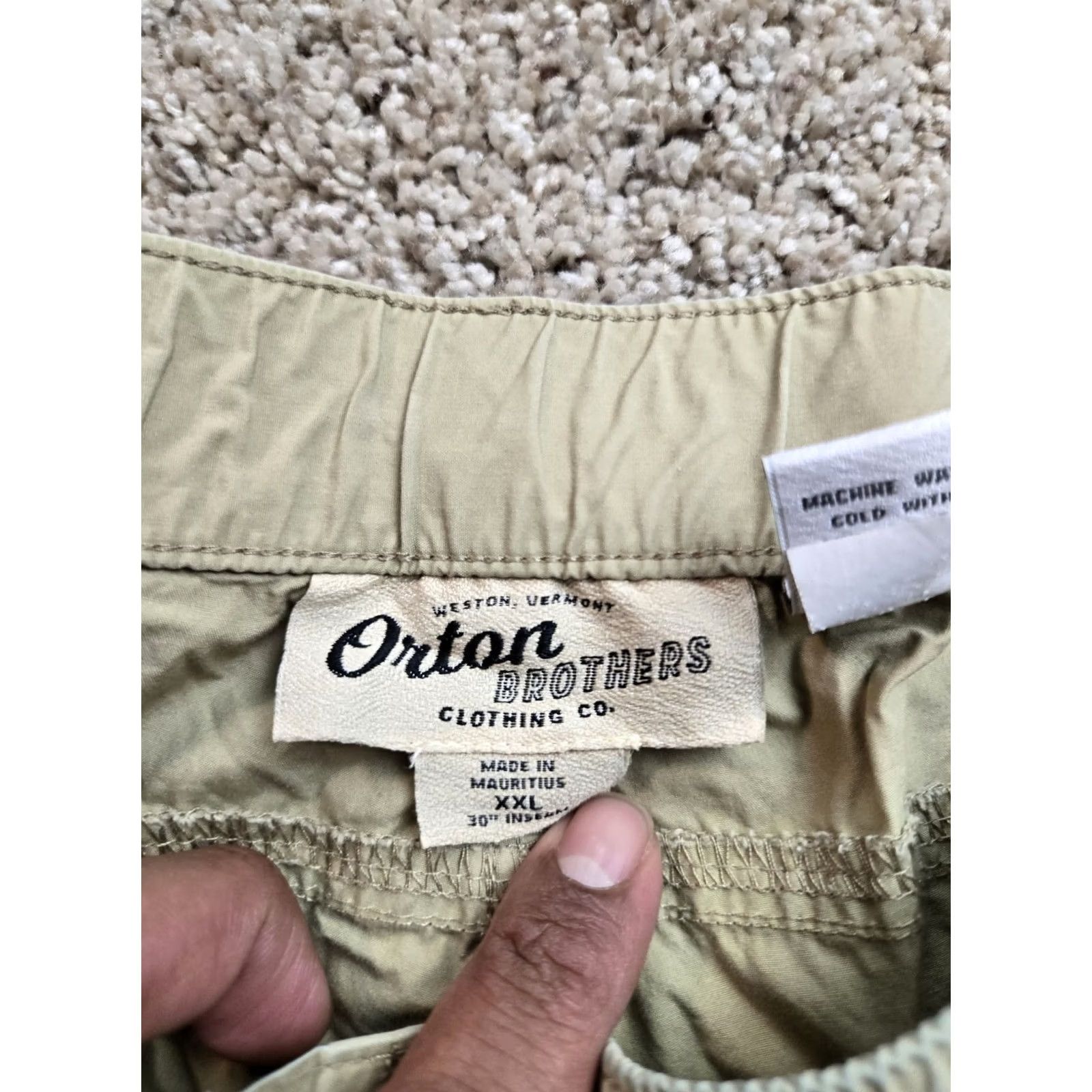 Vintage Columbia Mens Pants 2XL Brown Cotton Straight Leg Inseam 30" Chino Casual Travel Cargo Pocket Zipper Size US 39 - 5 Thumbnail