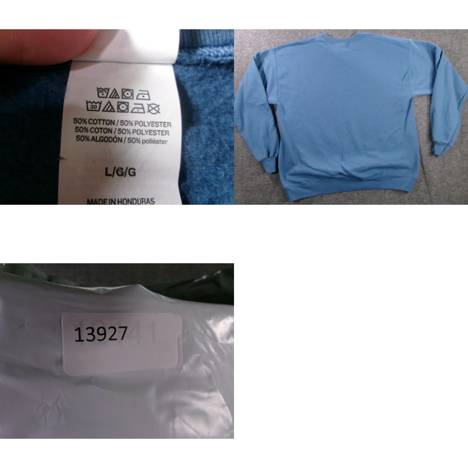 Hanes Hanes Sweatshirt Men L Blue Graphic Print Quote Motivational Crew Neck Pullover Fleece Cotton Blend Regular Fit Size US L / EU 52-54 / 3 - 8 Thumbnail