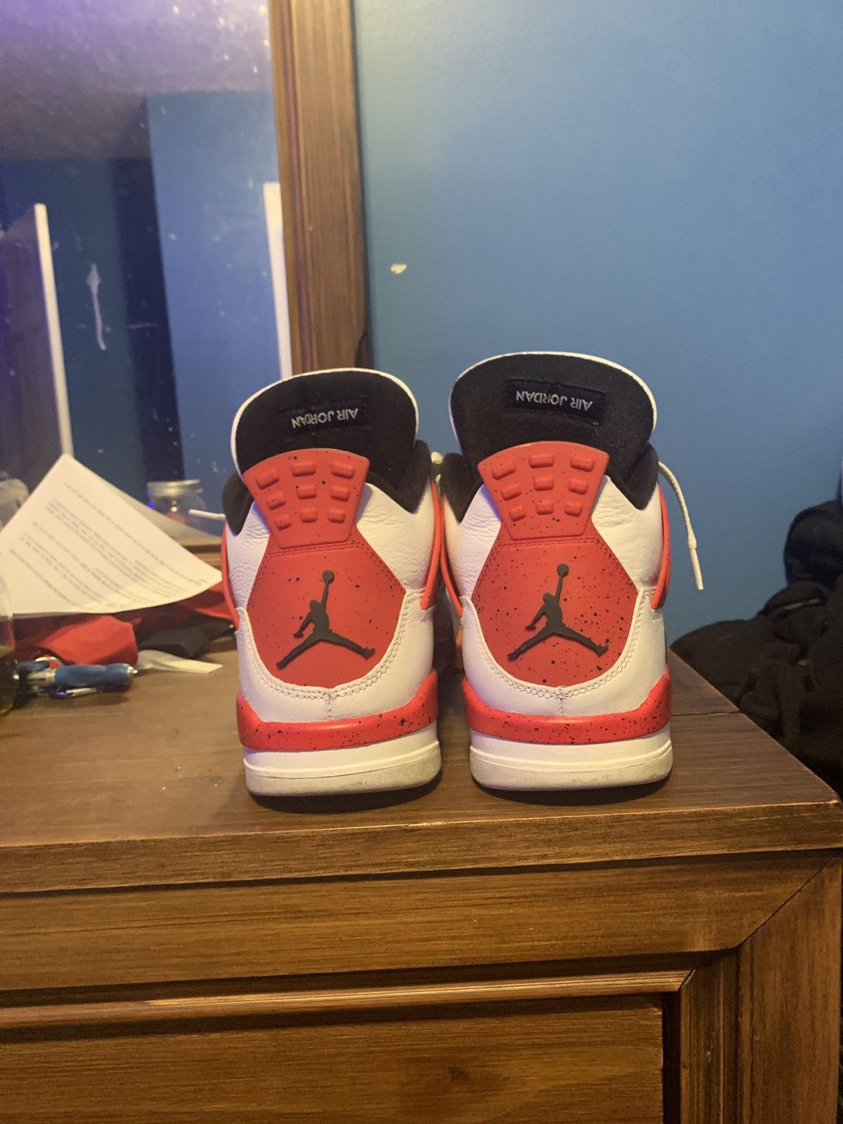 Jordan Brand Jordan 4 Red Thunder Size US 11.5 / EU 44-45 - 4 Thumbnail