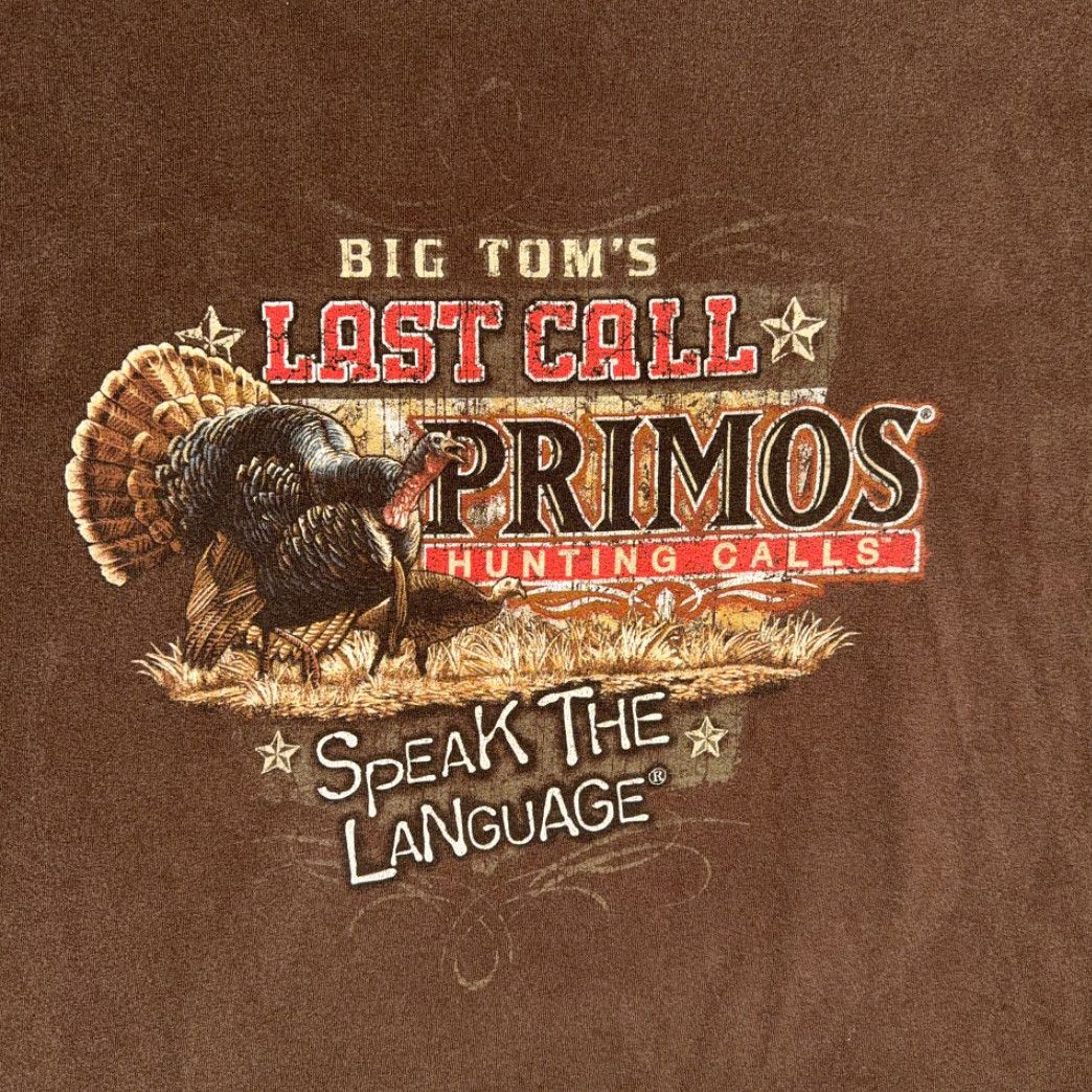 AAA VINTAGE Primos Hunting Calls Shirt Adult 2XL Brown Big Tom Last Call Y2K Size US XXL / EU 58 / 5 - 2 Thumbnail