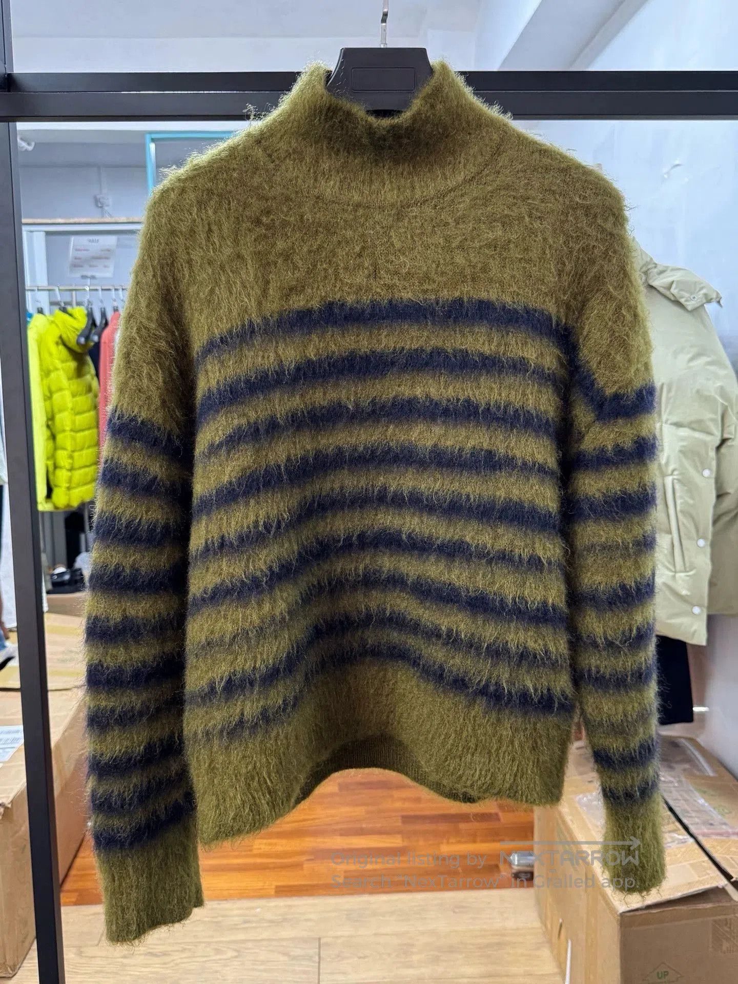 Bottega Veneta Bottega Veneta Green Striped Long Sleeve Sweater. Size US S / EU 44-46 / 1 - 1 Thumbnail