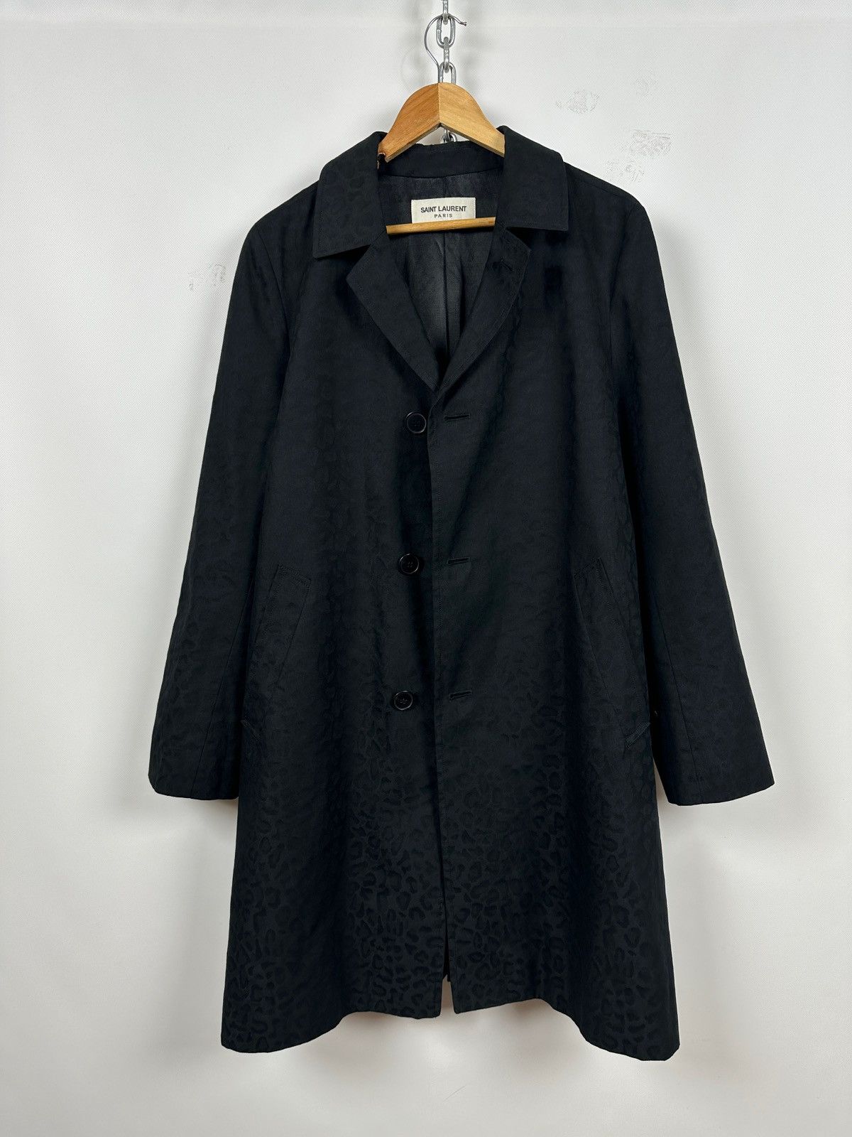 Saint Laurent Paris Saint Laurent Paris Hedi Slimane Leopard Jacquard Coat Size US S / EU 44-46 / 1 - 12 Thumbnail