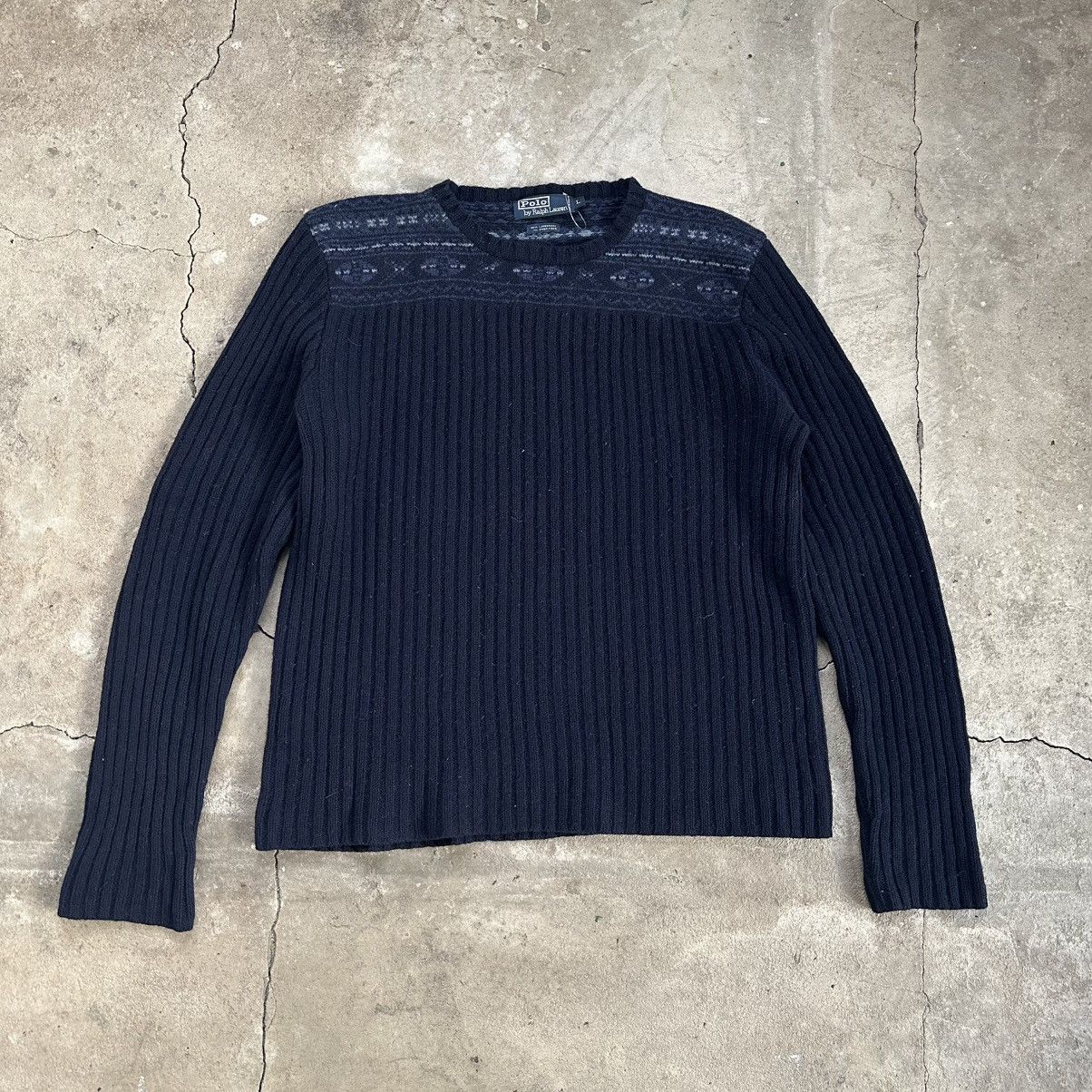 Polo Ralph Lauren Vintage Polo Ralph Lauren RL Lambswool Sweater Size US L / EU 52-54 / 3 - 3 Thumbnail