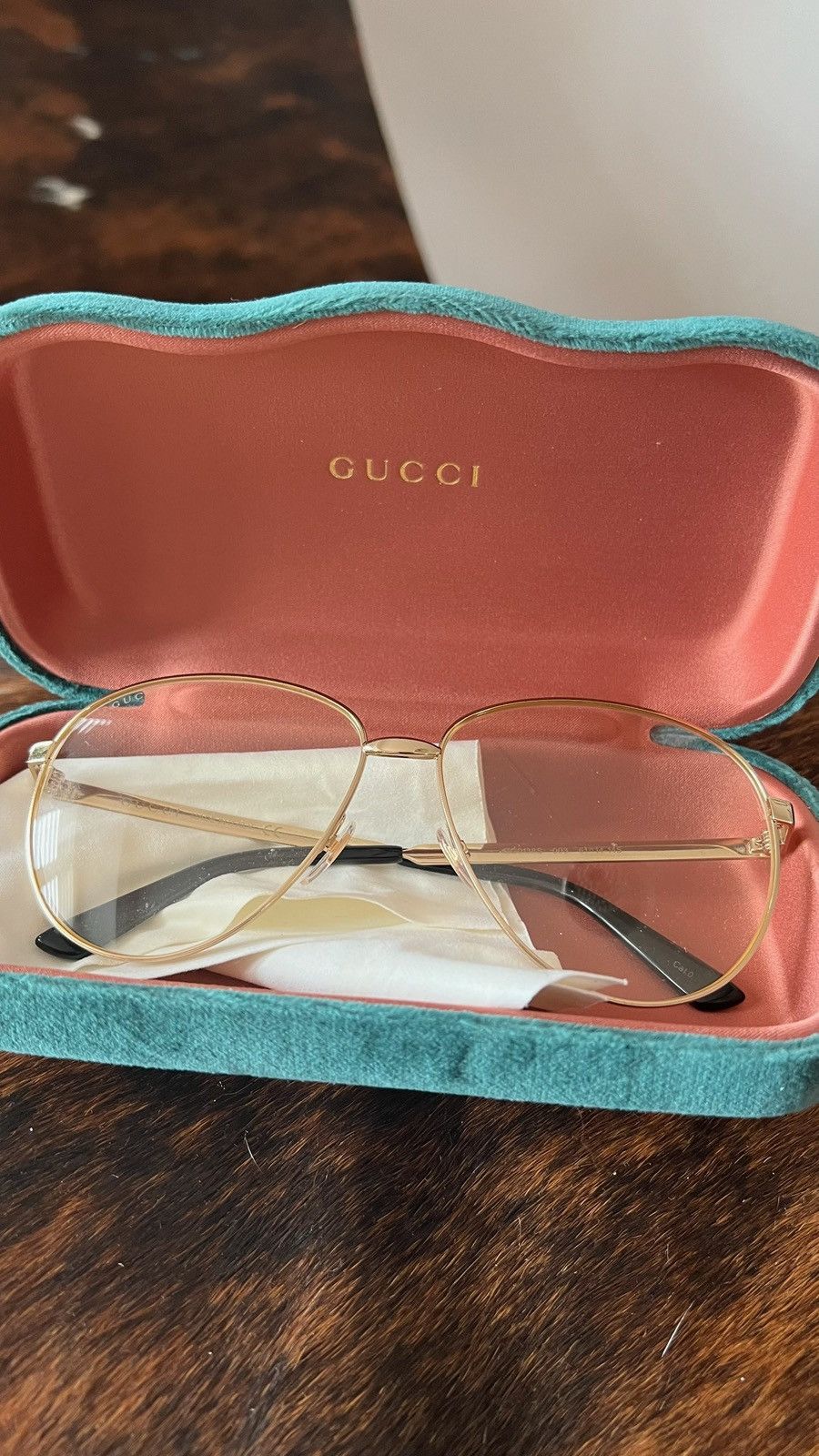 Gucci Gucci GG0138S gold aviator sunglasses Size ONE SIZE - 1 Thumbnail