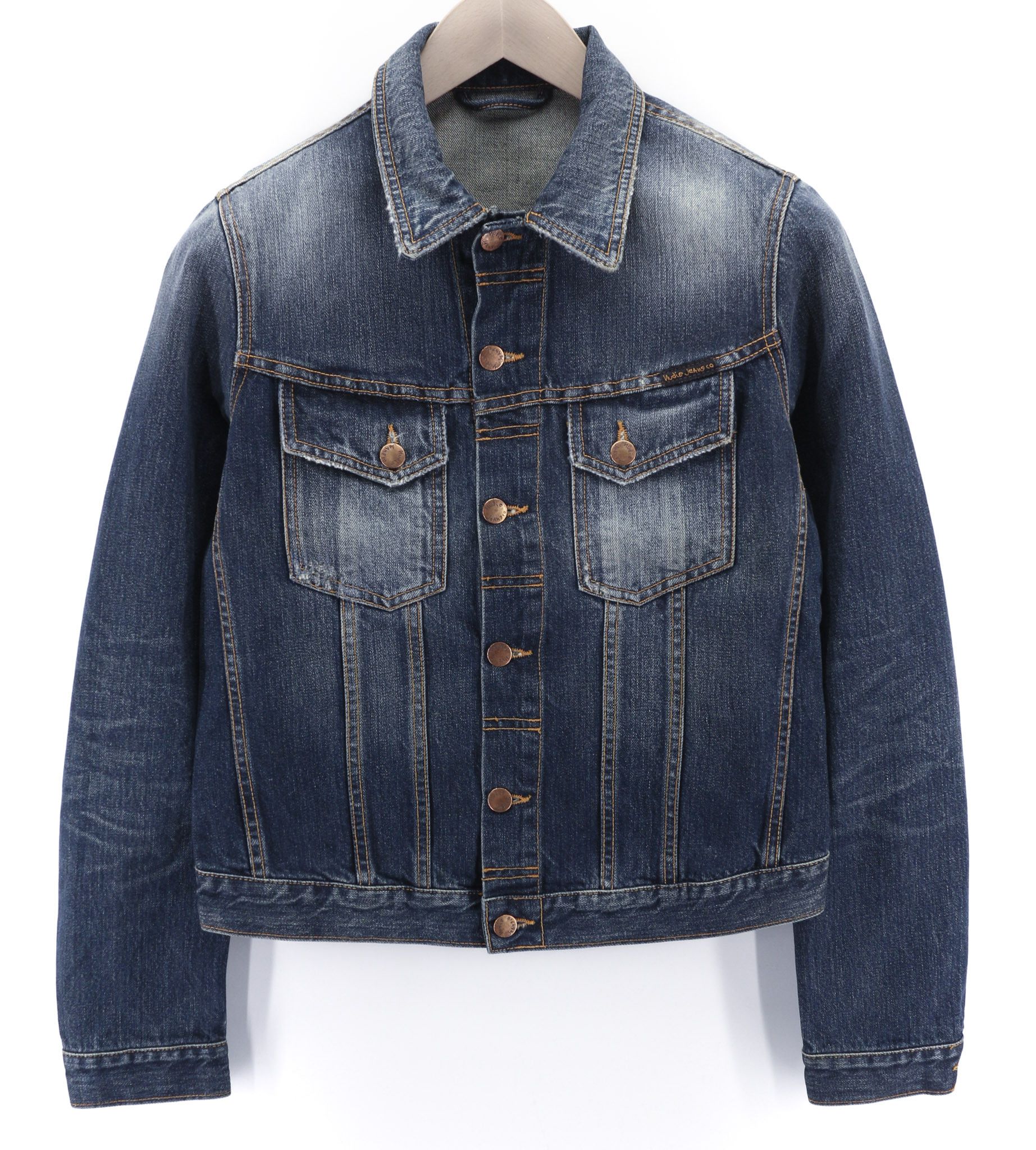 Nudie Jeans TERRY ORG. CONTRAST S Blue Denim Jacket 80381 Size US S / EU 44-46 / 1 - 1 Thumbnail