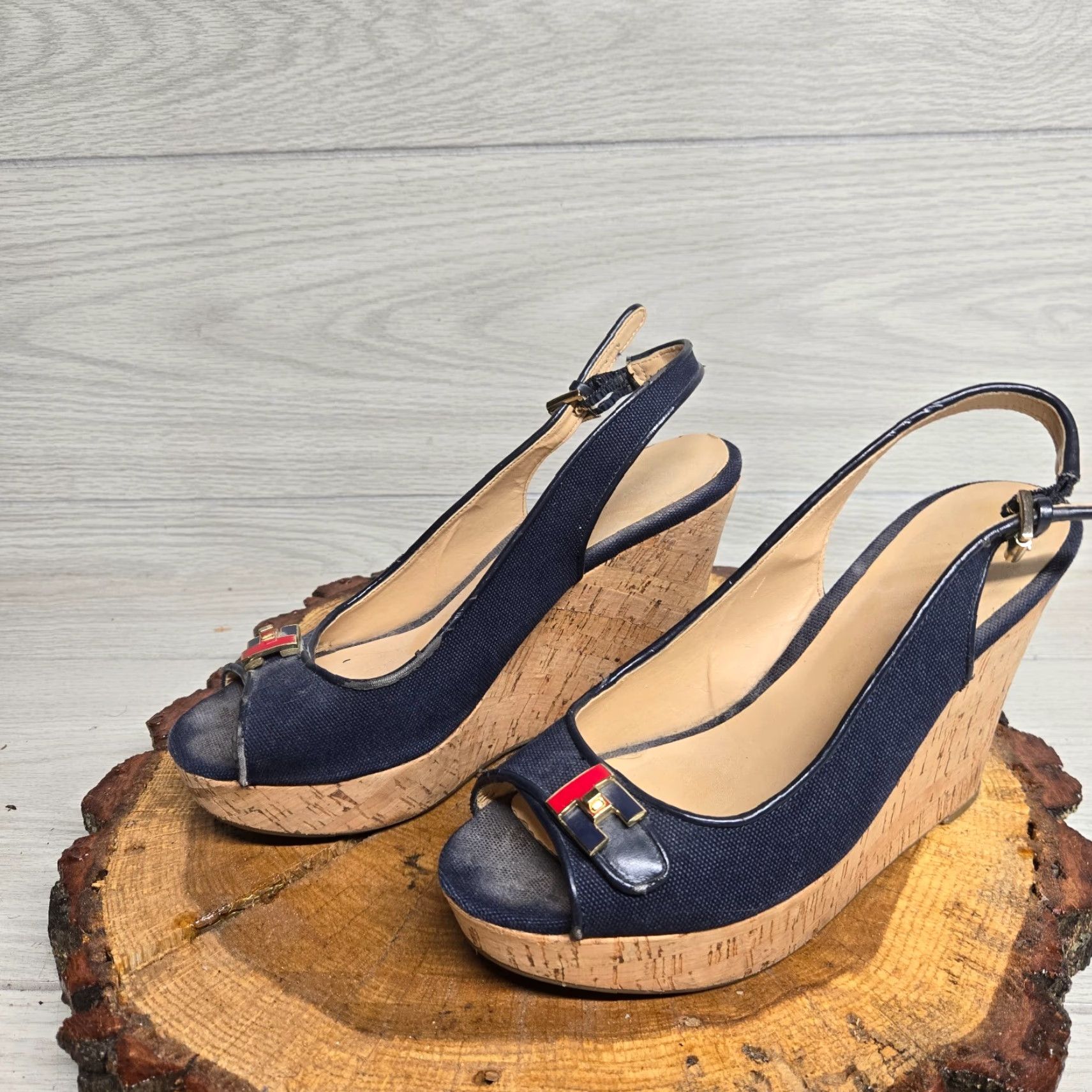 Tommy Hilfiger Tommy Hilfiger Madasen Platform Wedge Cork Heel Brown Women's Size 8.5 Sandal Slip-On Casual Women Shoes Size US 8.5 / IT 38.5 - 2 Thumbnail