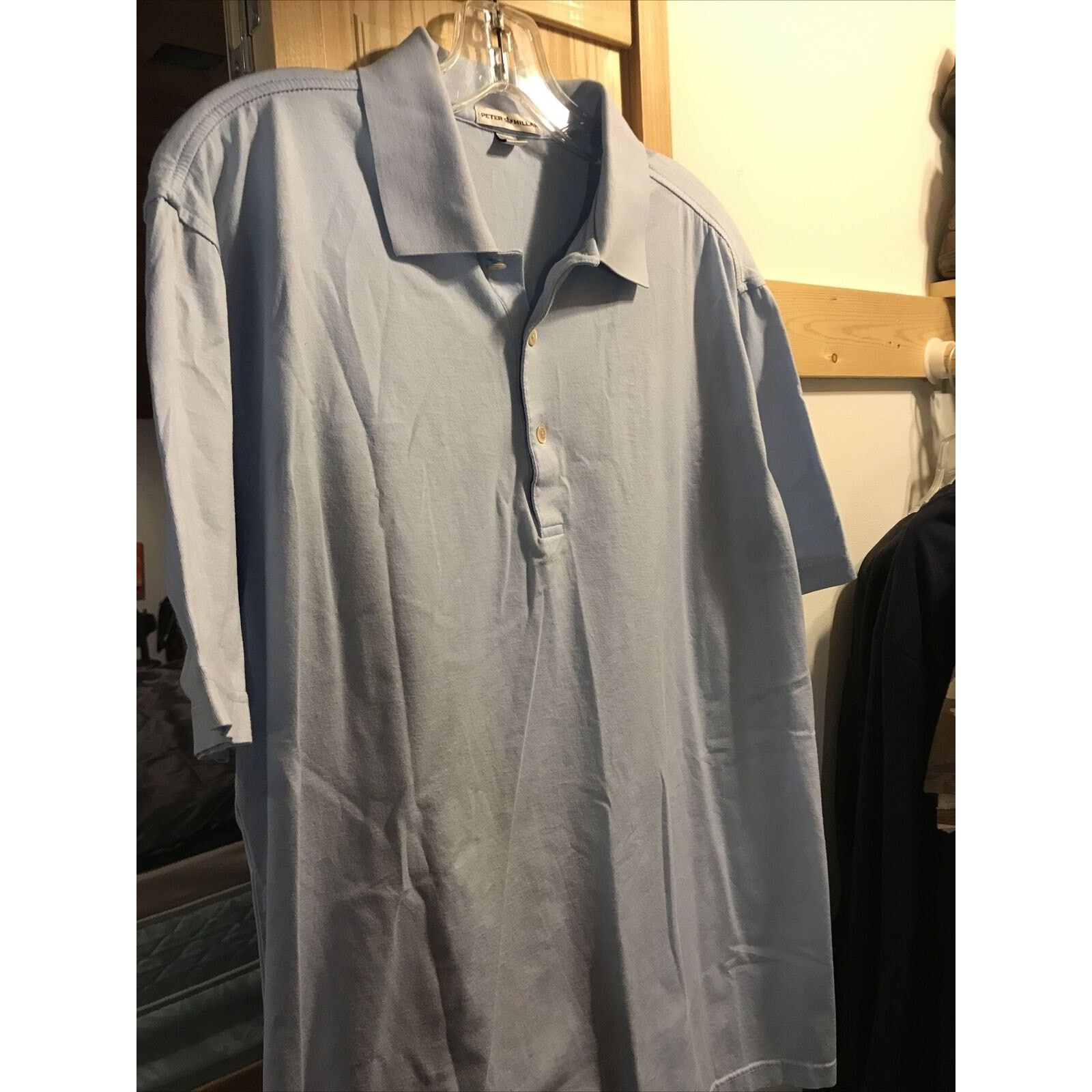 Peter Millar PETER MILLAR Men’s M Indigo Blue Polo Shirt Golf Cotton Size US M / EU 48-50 / 2 - 4 Thumbnail
