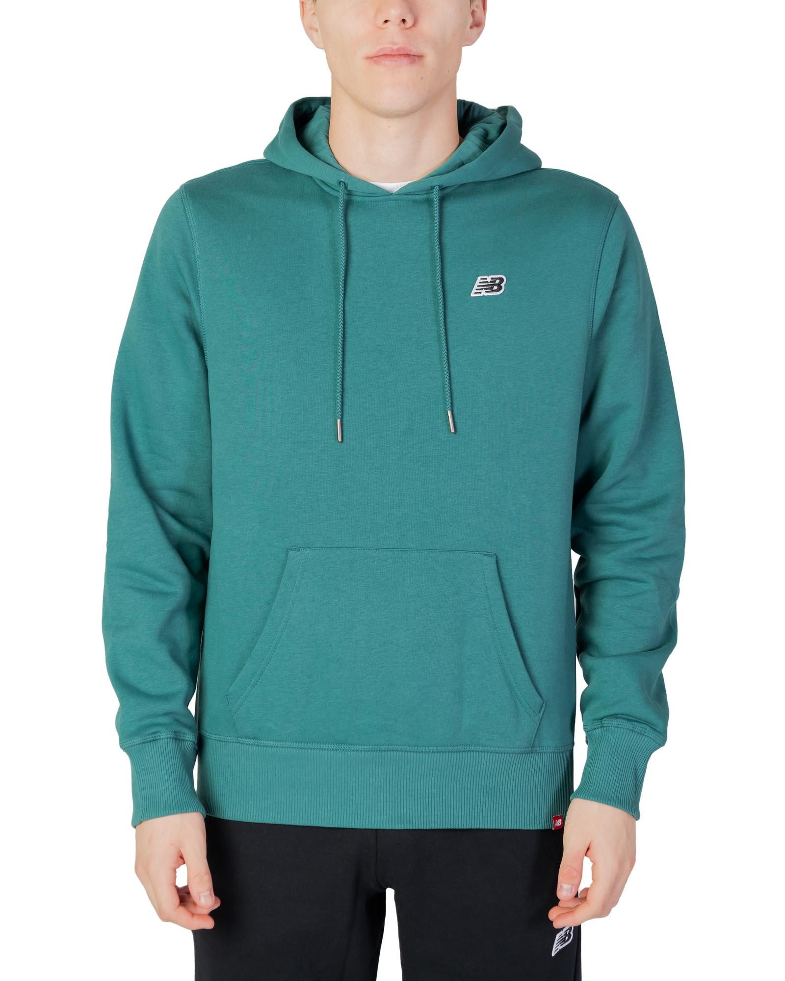 image of New Balance Hooded Long Sleeve Sweatshirt in Green, Men's (Size 2XL)