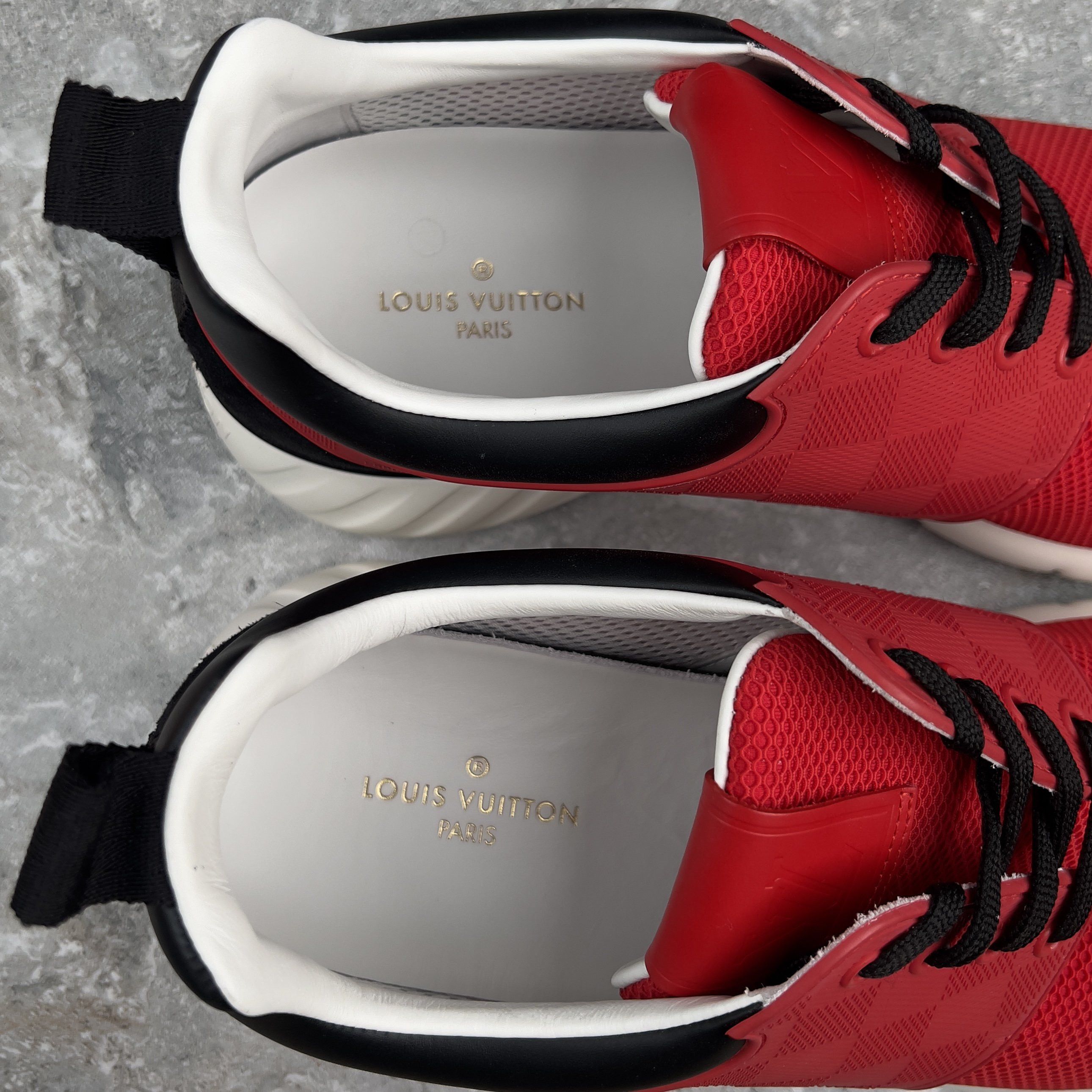 Louis Vuitton Fastlane Sneakers Red Damier Mesh Size US 8.5 / EU 41-42 - 10 Thumbnail
