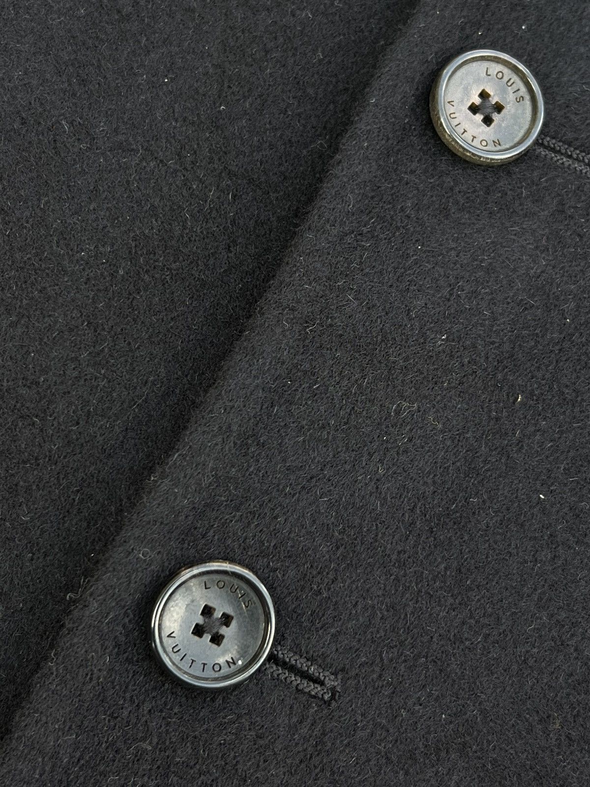 Louis Vuitton Louis Vuitton Black Wool Button-Front Jacket Size US M / EU 48-50 / 2 - 19 Thumbnail