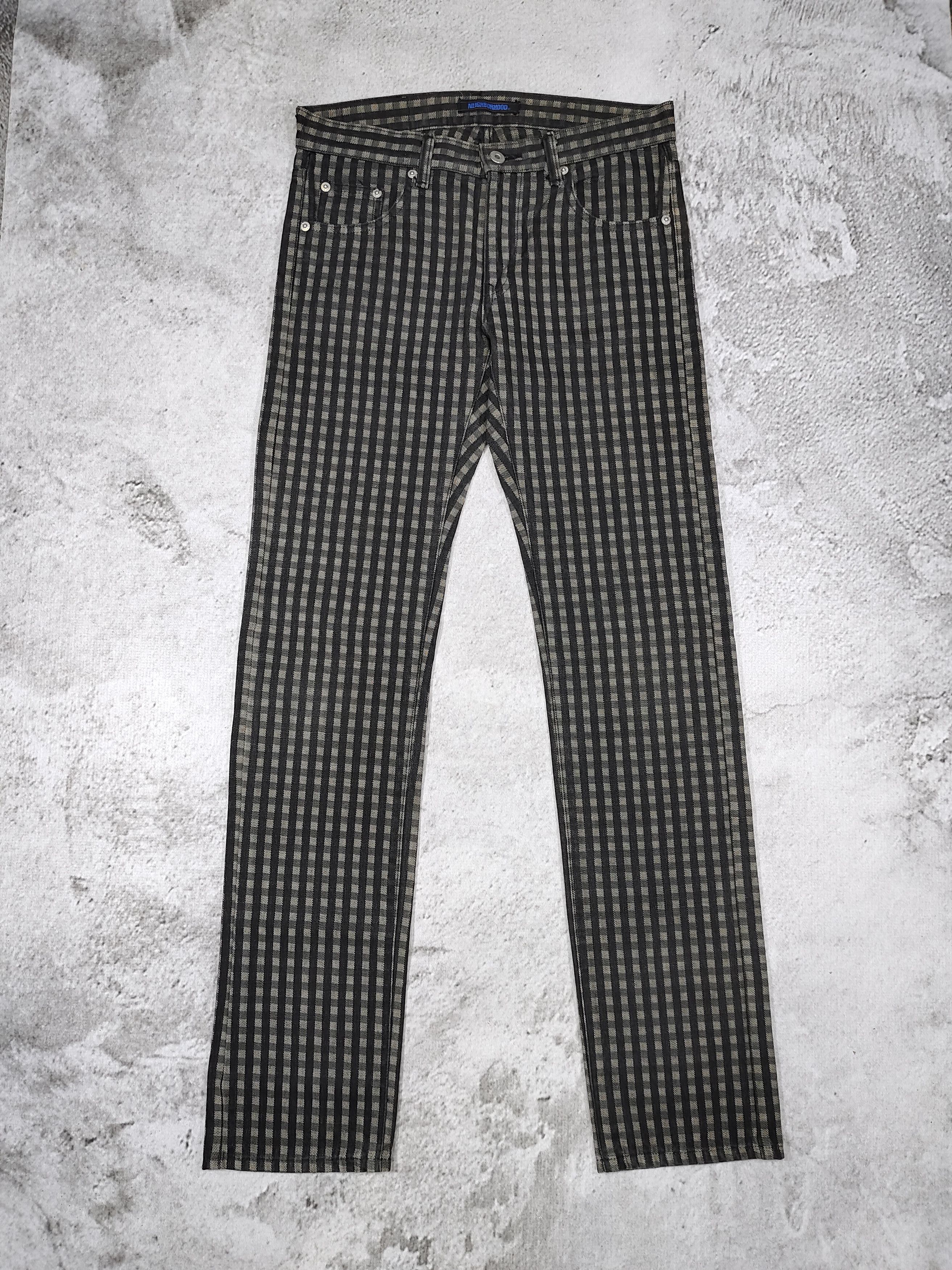 Neighborhood 2000s Neighborhood- Grunge Punk Rock Monochrome Plaid Jeans Size US 30 / EU 46 - 1 Thumbnail