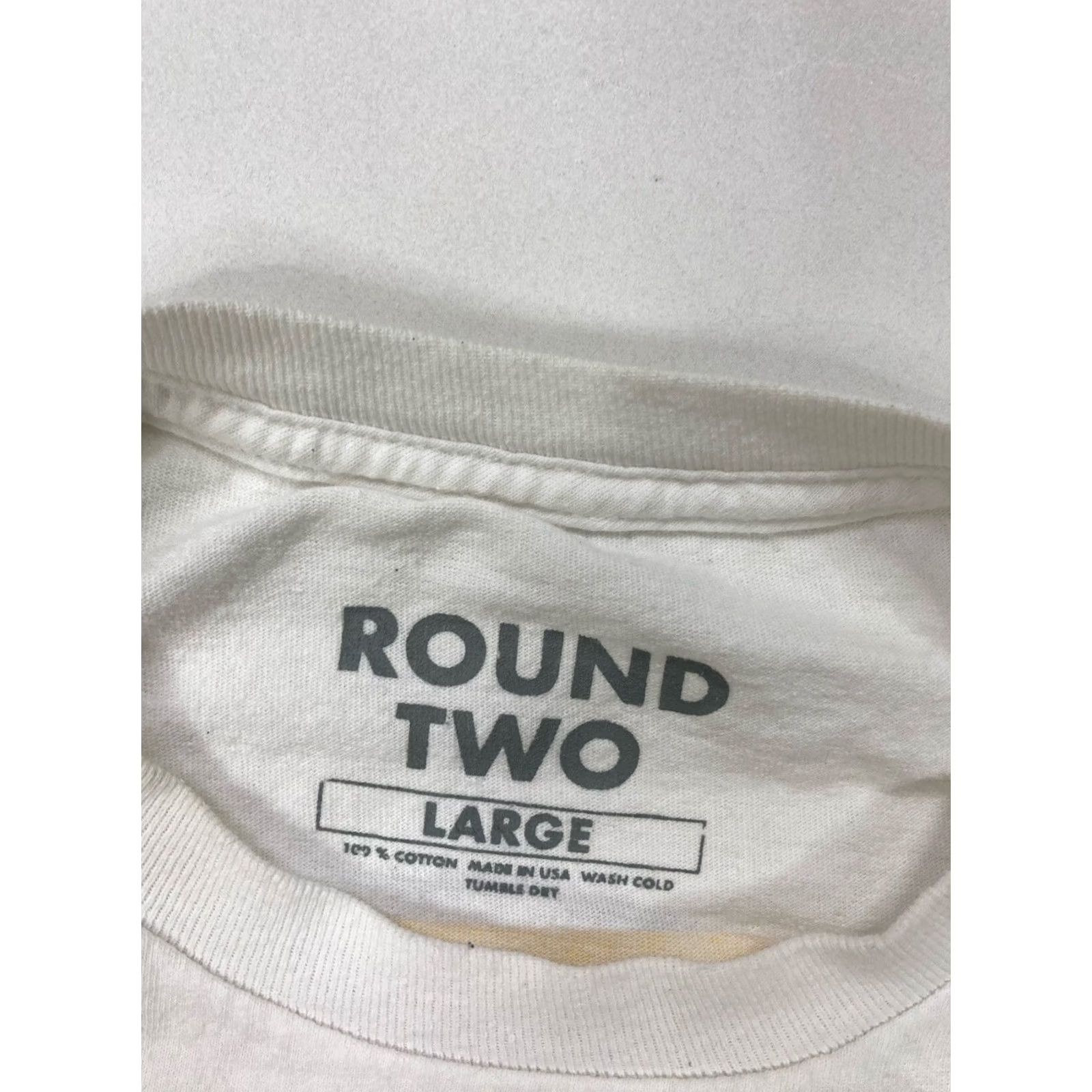 Round Two VINTAGE Round Two Miami Graphic T-shirt Men L White Long Sleeve Crew Neck Logo City USA 90s Mens Size US L / EU 52-54 / 3 - 6 Thumbnail