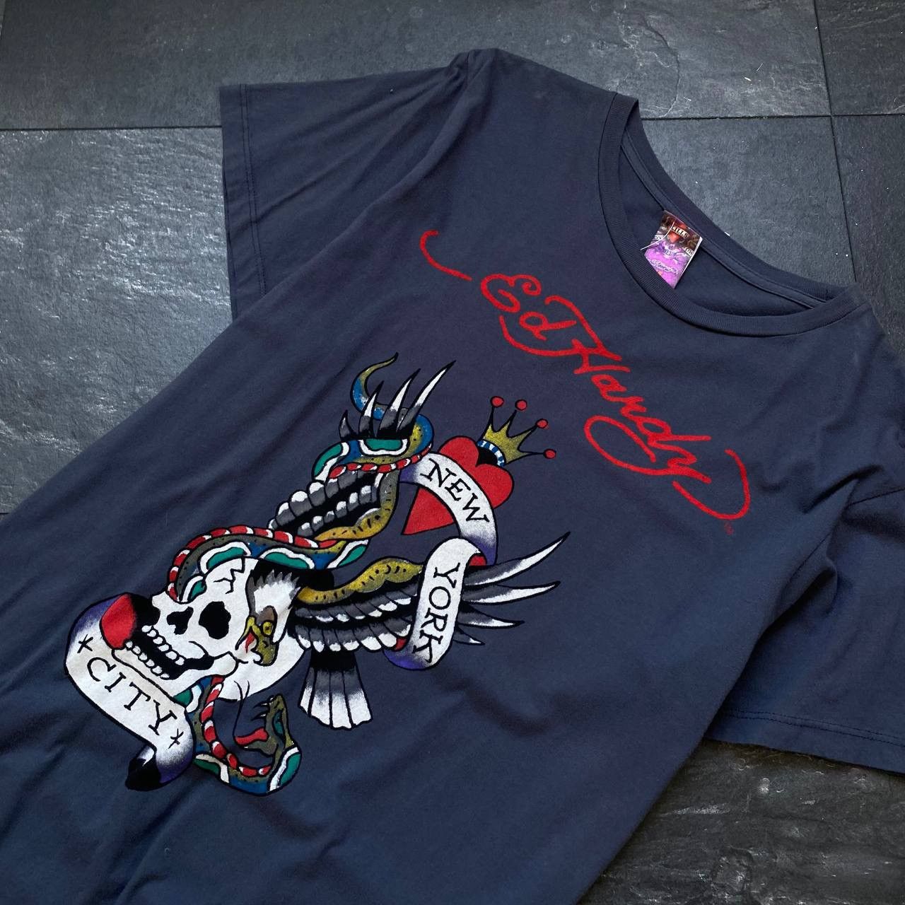 Ed Hardy × Vintage Vintage Ed hardy by Christian audigier big logo tee shirt Size US M / EU 48-50 / 2 - 2 Thumbnail