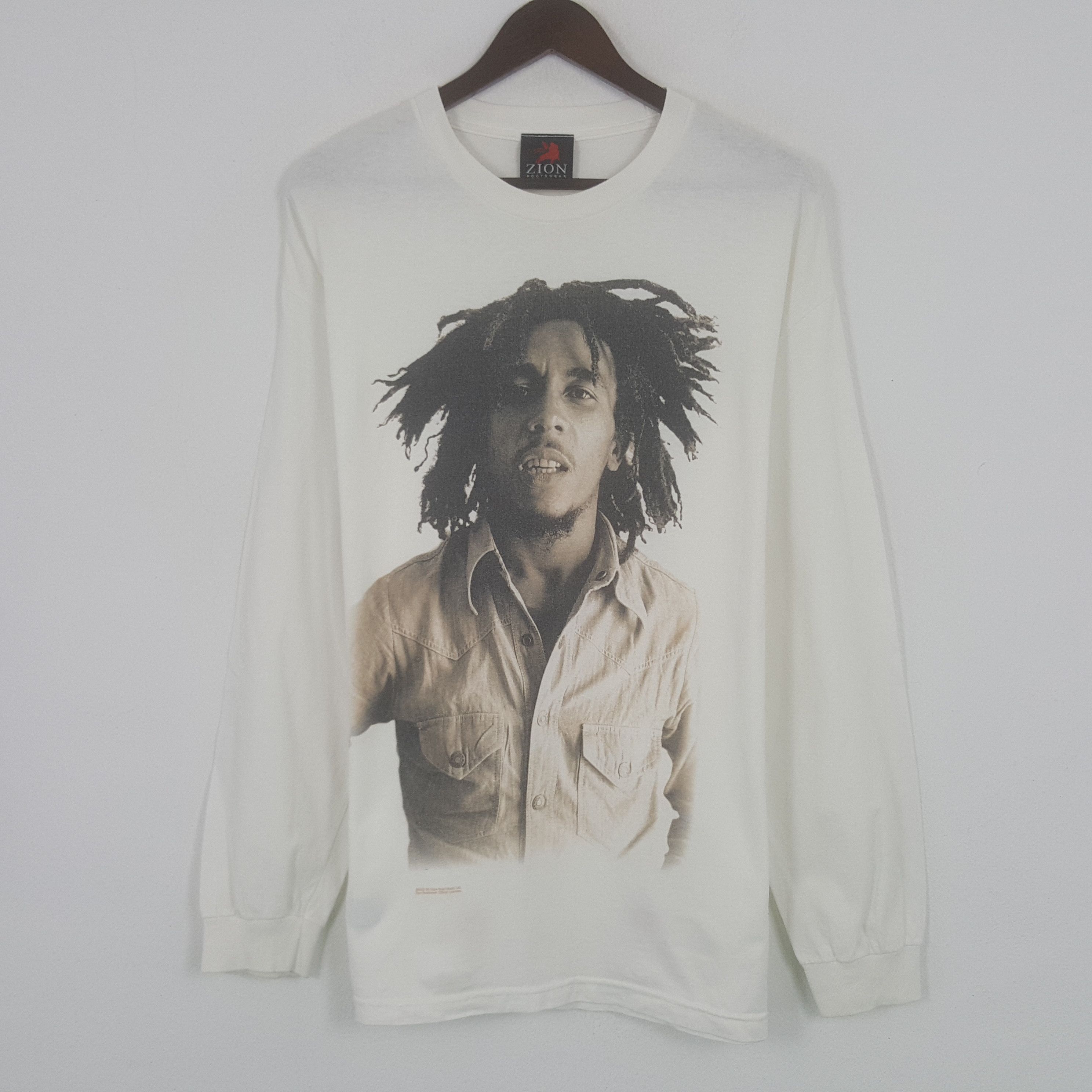 Bob Marley × Vintage Vintage Bob Marley Long Sleeve Tshirt Size US XL / EU 56 / 4 - 1 Thumbnail
