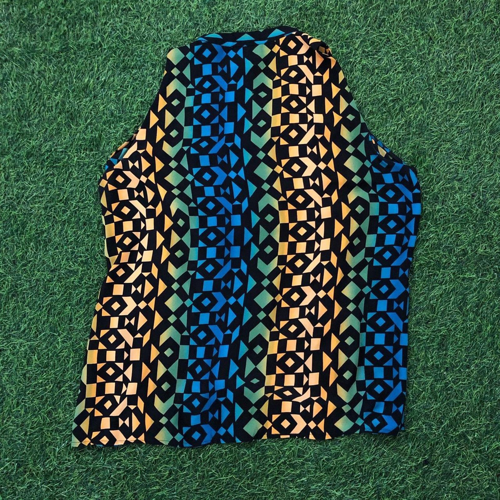Worthington Women's Patterned Worthington Button Blouse Tank Size XL / US 12-14 / IT 48-50 - 2 Thumbnail
