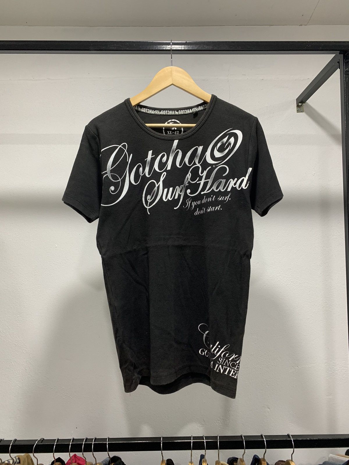 Gotcha × Vintage Gotcha Poem Wording Knit 90s Stretchable Size US L / EU 52-54 / 3 - 1 Thumbnail