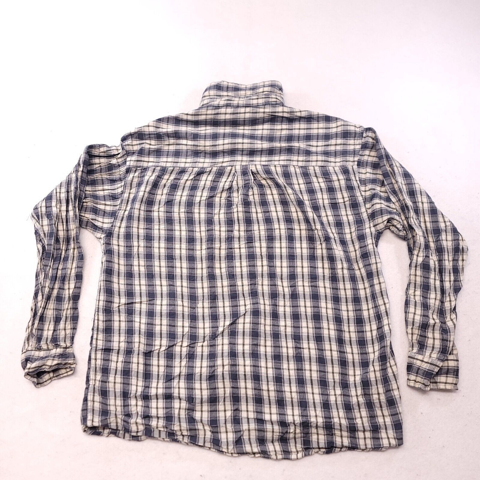 Haggar Haggar Tartan Flannel Shirt Mens Size Large L Blue White Size US L / EU 52-54 / 3 - 11 Thumbnail