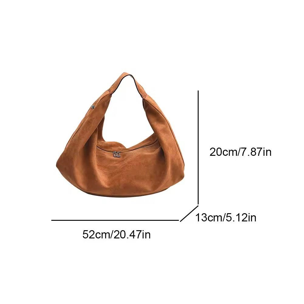 Vintage Streetwear Hobo PU Suede Trendy Y2k Shoulder bag Size ONE SIZE - 3 Thumbnail