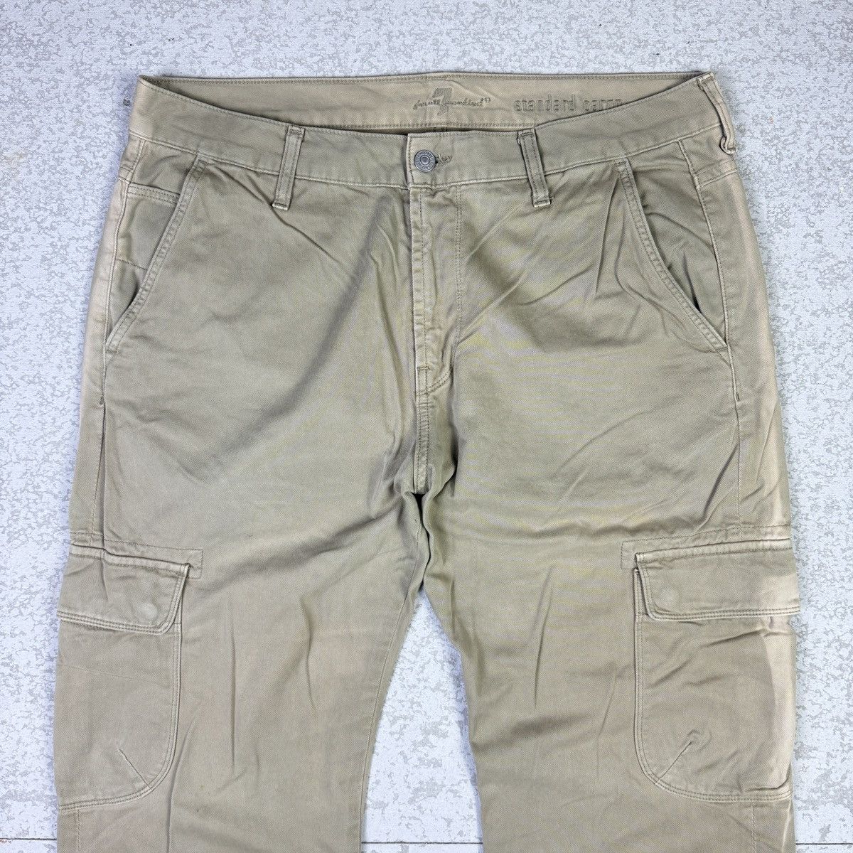 7 For All Mankind 7 For All Mankind Vintage Y2K Cargo Pant Size US 37 - 2 Thumbnail