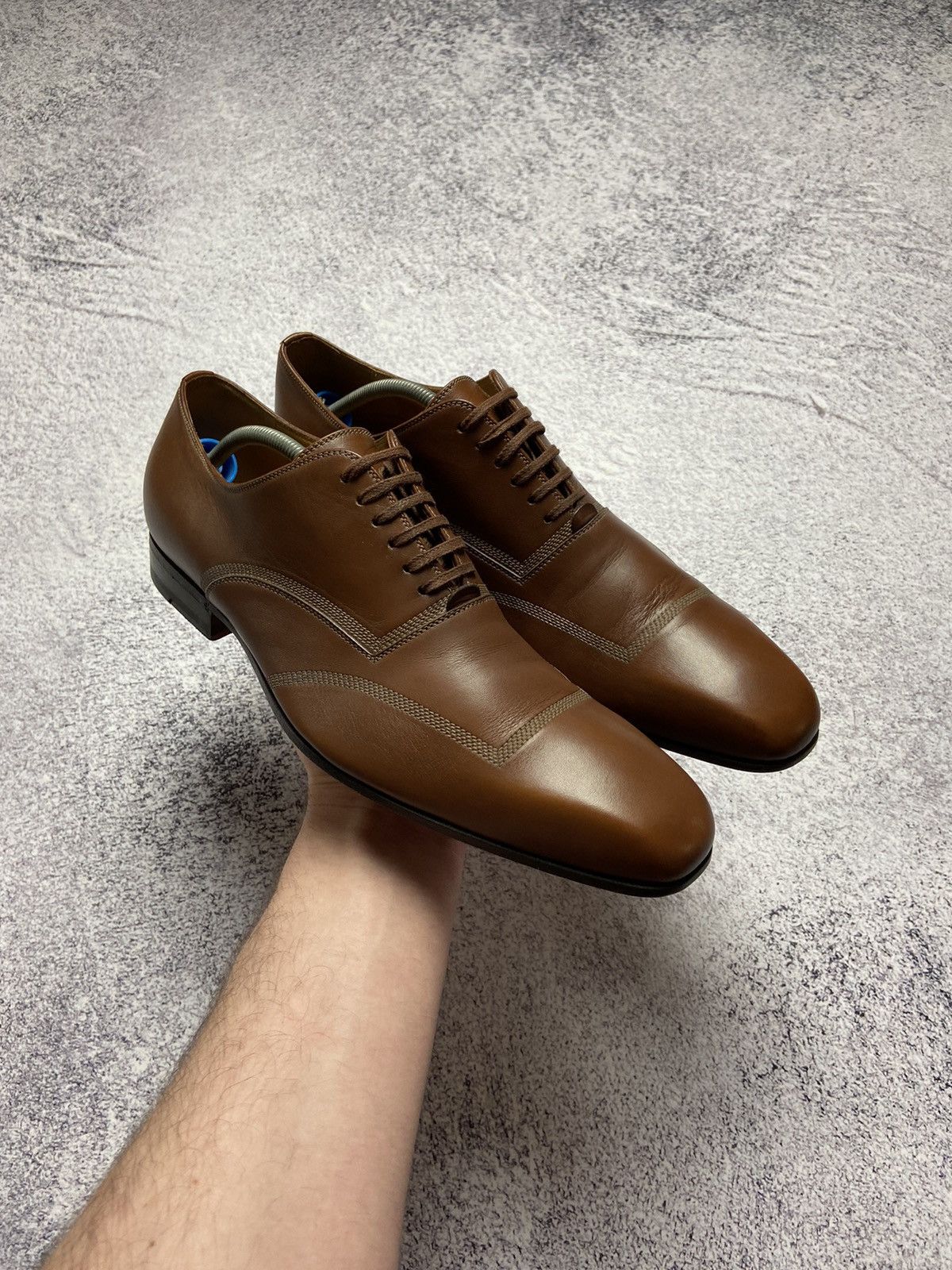Designer × Gucci Rare Gucci Leather Shoes Italian Formal Sneakers Luxury Size US 7 / EU 40 - 3 Thumbnail