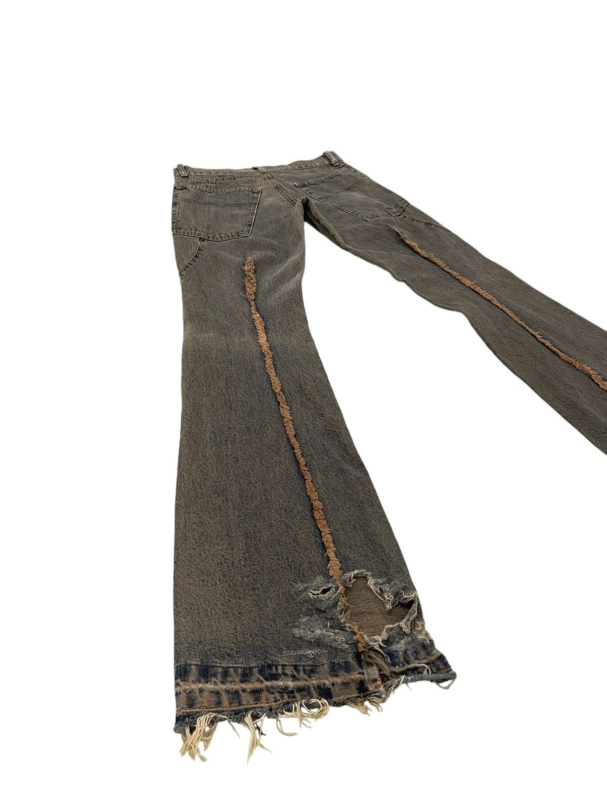 Andrew Mackenzie Flare Jeans Andrew Mckenzie Faded Distress Mud Wash 8🟦2 Size US 30 / EU 46 - 1 Thumbnail