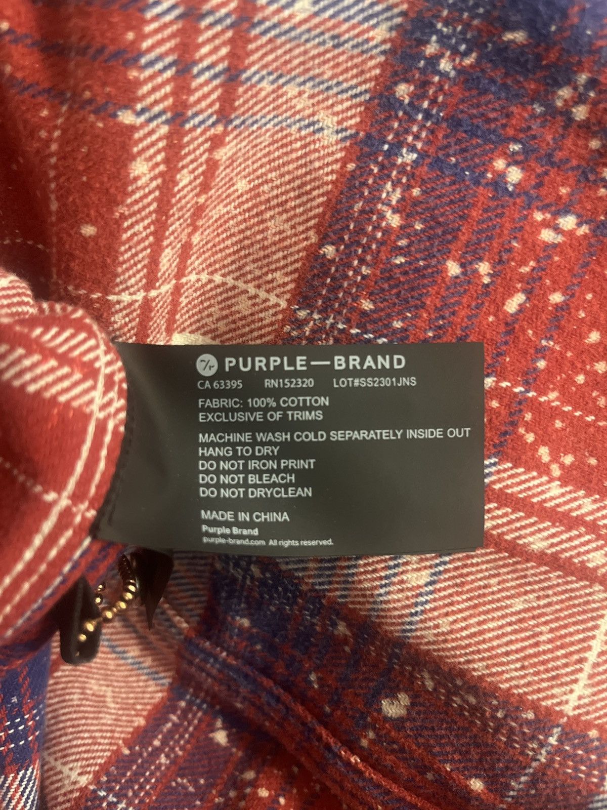 Purple Brand Purple Brand Purple Flannel Size US M / EU 48-50 / 2 - 5 Thumbnail