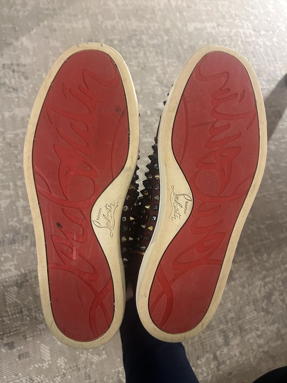 Christian Louboutin Red Bottom Hightop Sneakers Size US 7 / EU 40 - 7 Thumbnail