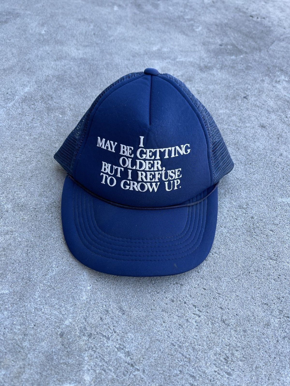 Vintage REFUSE TO GROW UP Trucker Hat Size ONE SIZE - 1 Thumbnail