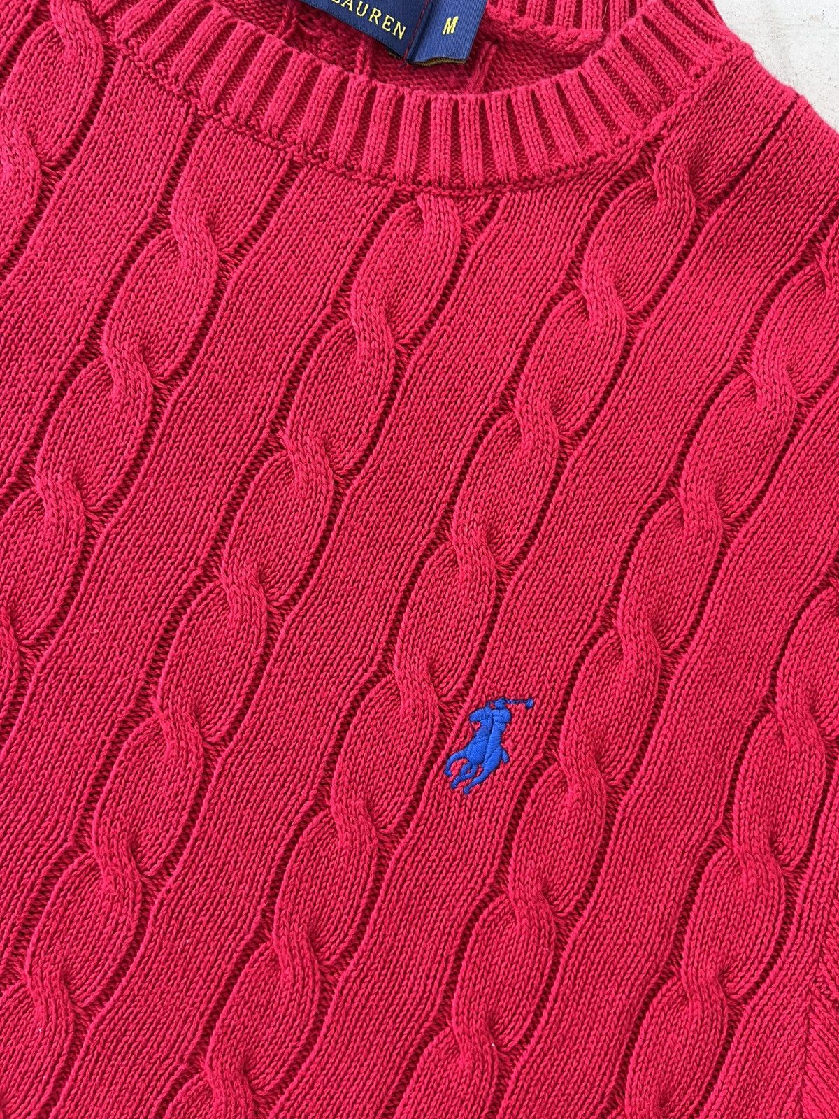 Polo Ralph Lauren × Vintage Hype Vintage Polo Ralph Lauren Knit Sweater Red Y2K Size US M / EU 48-50 / 2 - 9 Thumbnail