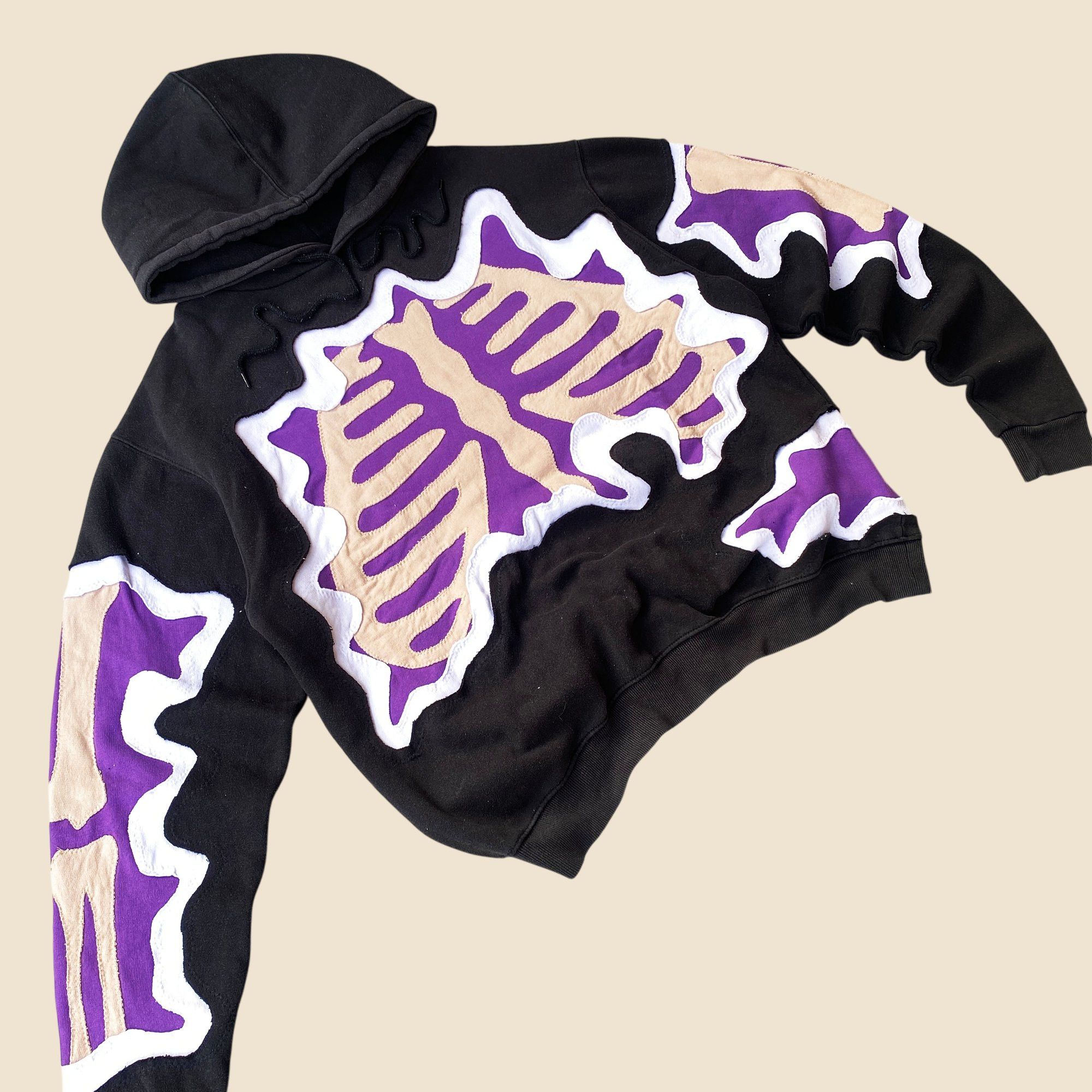 Handmade × Japanese Brand 1 OF 1 REWORKED SKELETON FLOW PATTERN HOODIE SIZE M Size US M / EU 48-50 / 2 - 2 Thumbnail