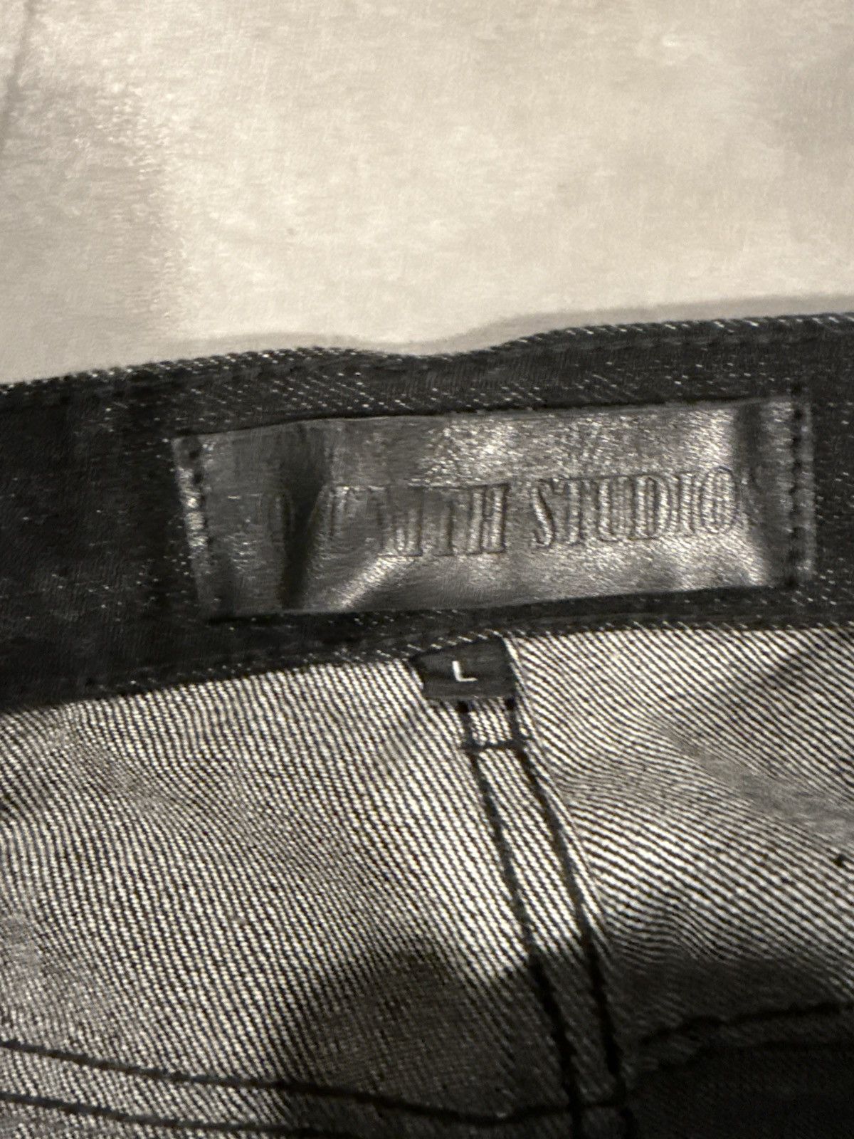 No Faith Studios No Faith Studios Japanese Raw Denim Black Loose Fit Size US 34 / EU 50 - 5 Thumbnail