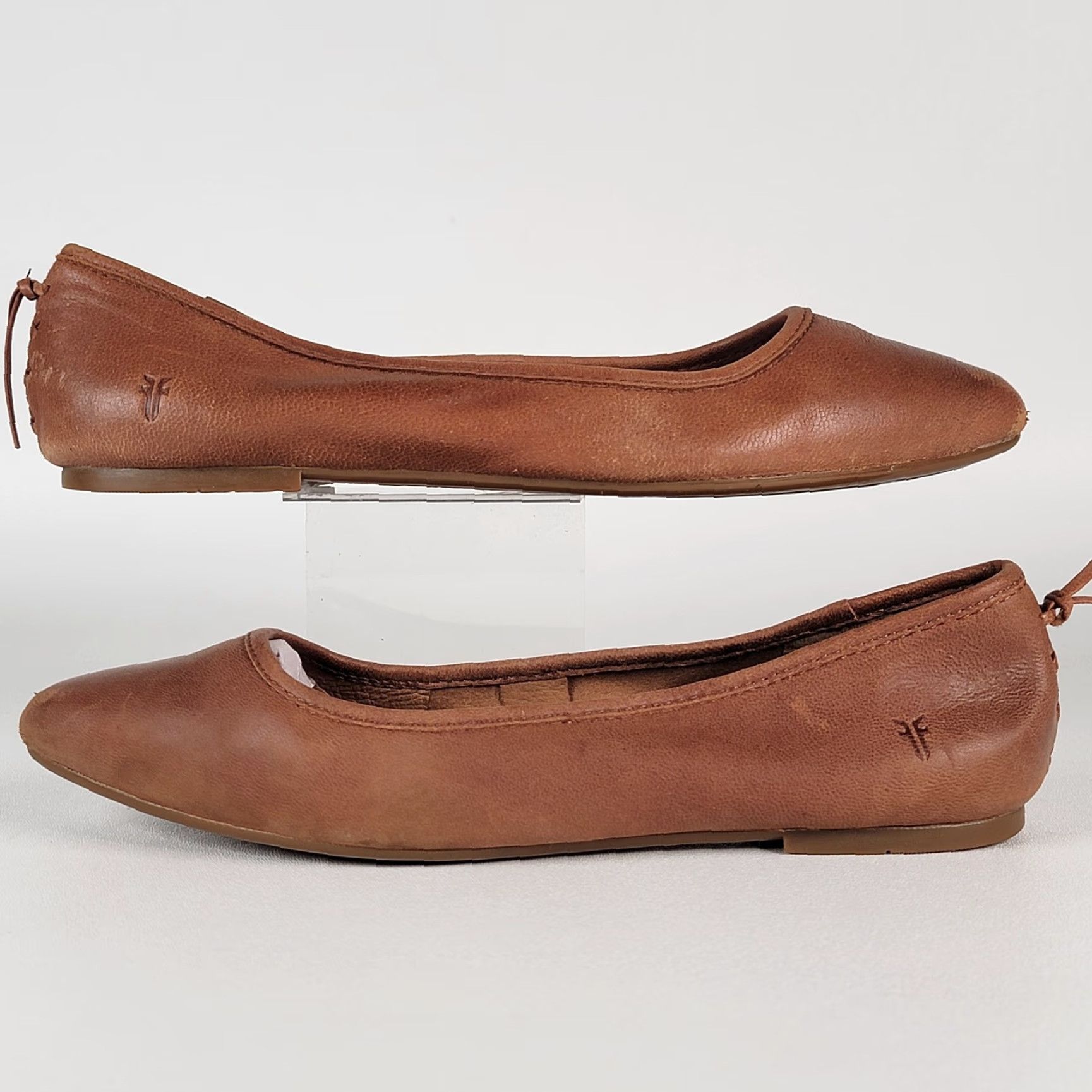 Frye Frye Carson Ballet Flats Women's Brown Leather Slip On Pointed Toe Flat Adult 7 M Size US 5 / IT 35 - 5 Thumbnail