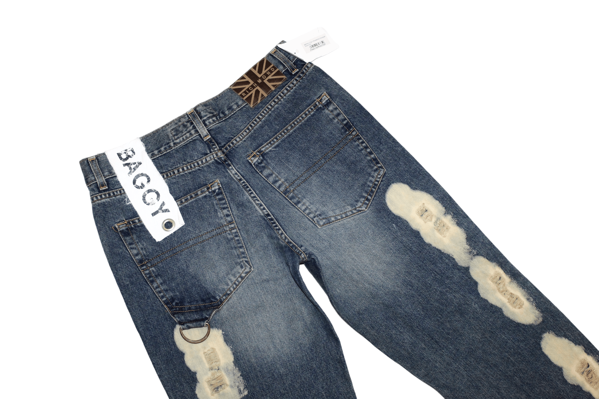 John Richmond Richmond Denim Baggy Distressed Punk Grunge Jeans Size US 32 / EU 48 - 7 Thumbnail