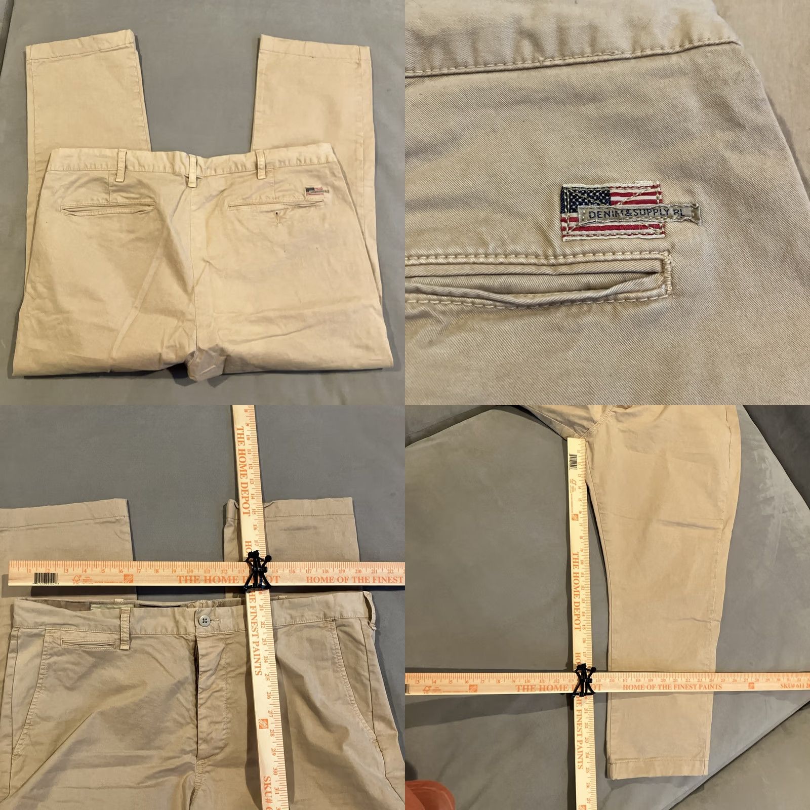 Ralph Lauren VINTAGE Denim & Supply Ralph Lauren Khaki Chino Pants 40 26 Beige Men Regular 40x26 Pants Mens Size US 40 / EU 56 - 8 Thumbnail