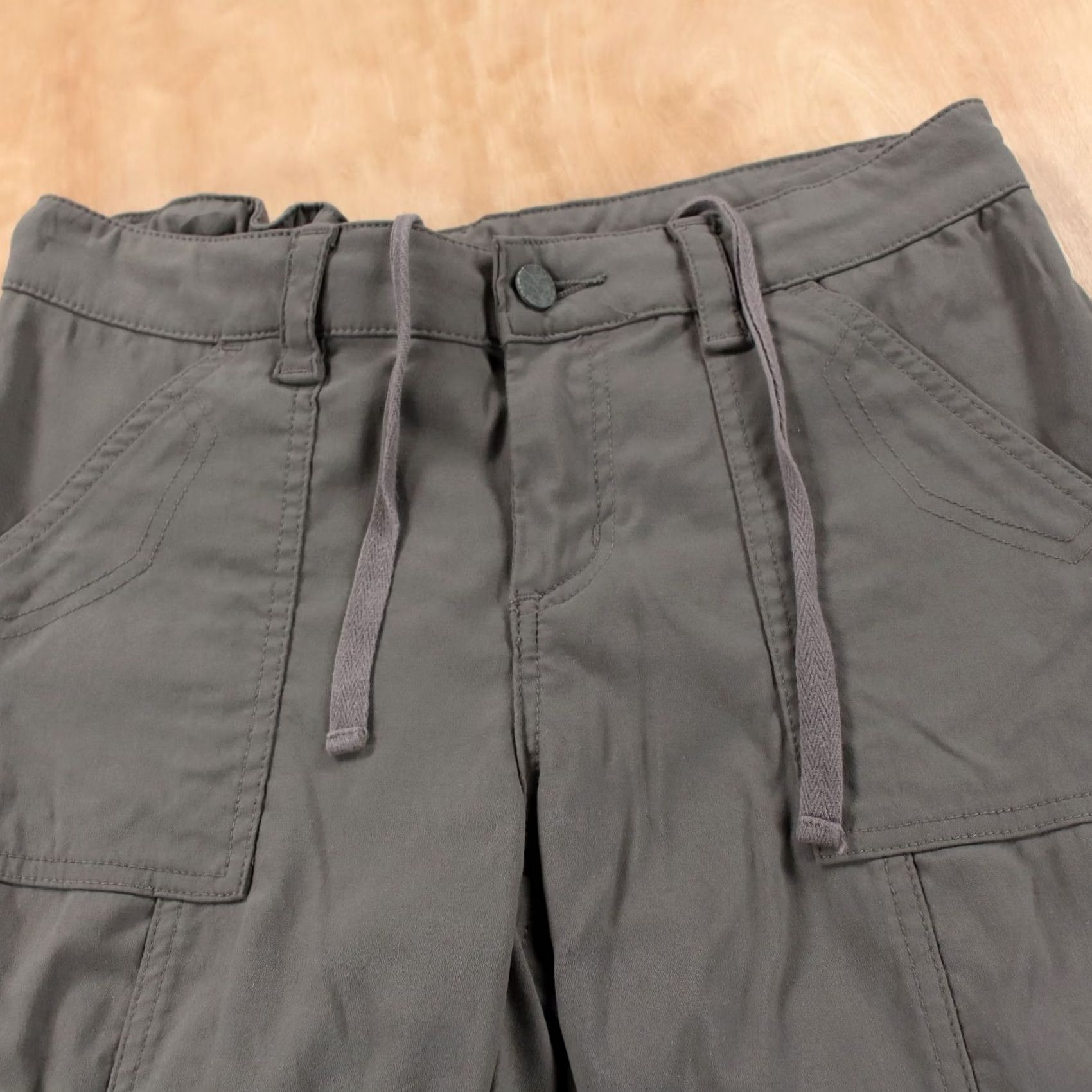 Prana prAna womens stretch nylon mid rise convertible cargo flare pants sz 8 climbing Size 30" / US 8 / IT 44 - 2 Thumbnail