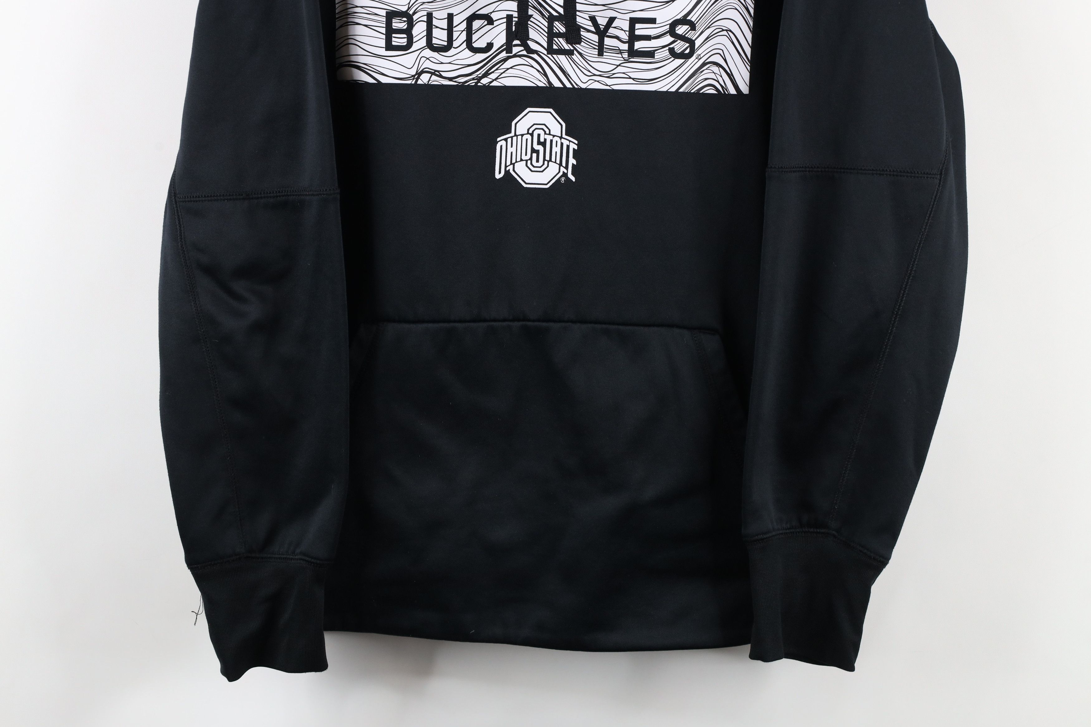 Nike × Vintage Nike Ohio State University Buckeyes Hoodie Sweatshirt Black Size US L / EU 52-54 / 3 - 3 Thumbnail
