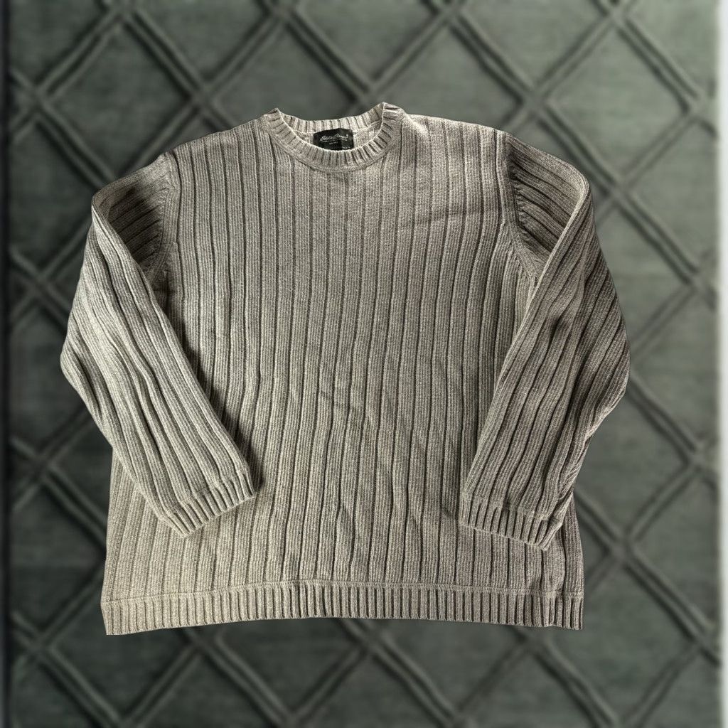Eddie Bauer VTG Eddie Bauer Ribbed Sweater Mens 2XL Beige Tan Pullover Crewneck Grandpacore Size US XXL / EU 58 / 5 - 1 Thumbnail