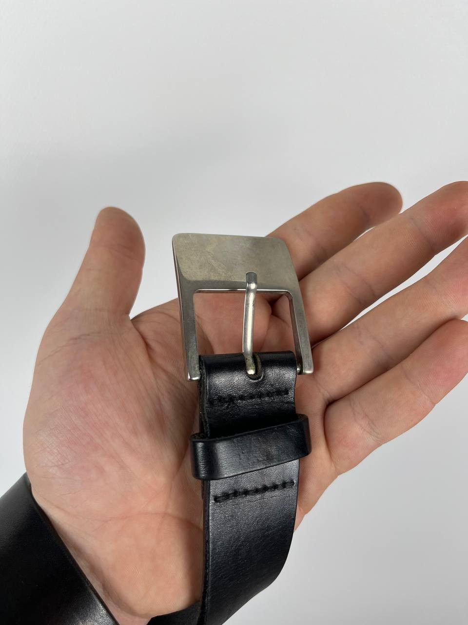 Dolce & Gabbana Vintage D&G Dolce & Gabbana Jeans Black Leather Belt Size ONE SIZE - 2 Thumbnail