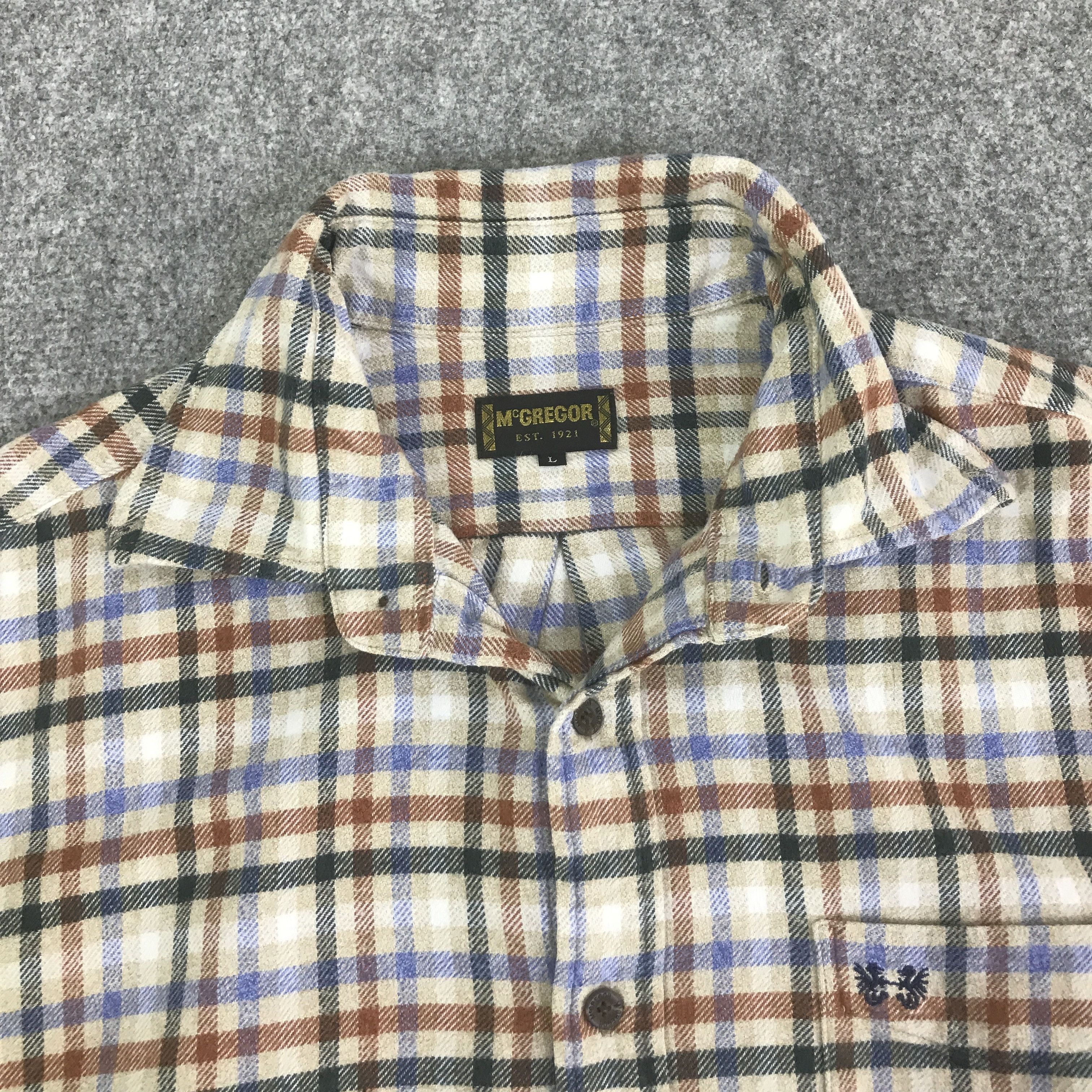 McGregor MCGREGOR FLANNEL BUTTON UP T-SHIRT K117B17 Size US L / EU 52-54 / 3 - 8 Thumbnail