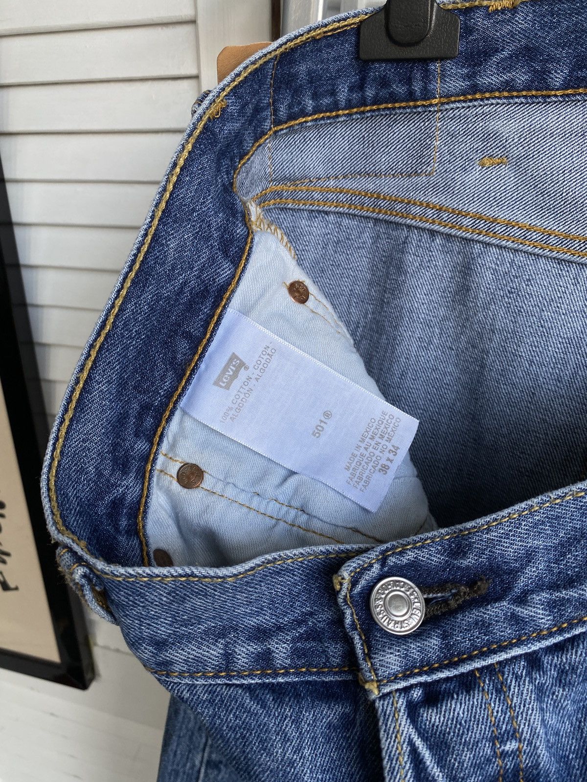Levi's × Vintage Vintage Levis 501 Blue Denim Baggy Jeans Pants USA W38 L28 Size US 38 / EU 54 - 10 Thumbnail