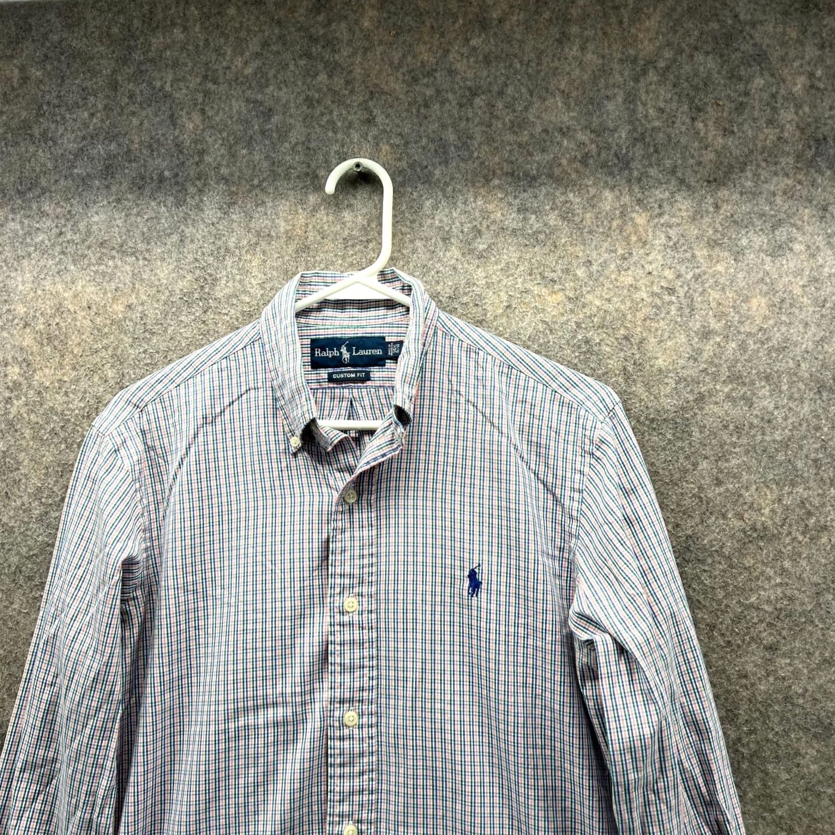 Polo Ralph Lauren VINTAGE Polo Ralph Lauren Shirt Men 14.5 32/33 Plaid Pink Blue Button-Down Casual/Business/Workwear Mens Size US M / EU 48-50 / 2 - 7 Thumbnail