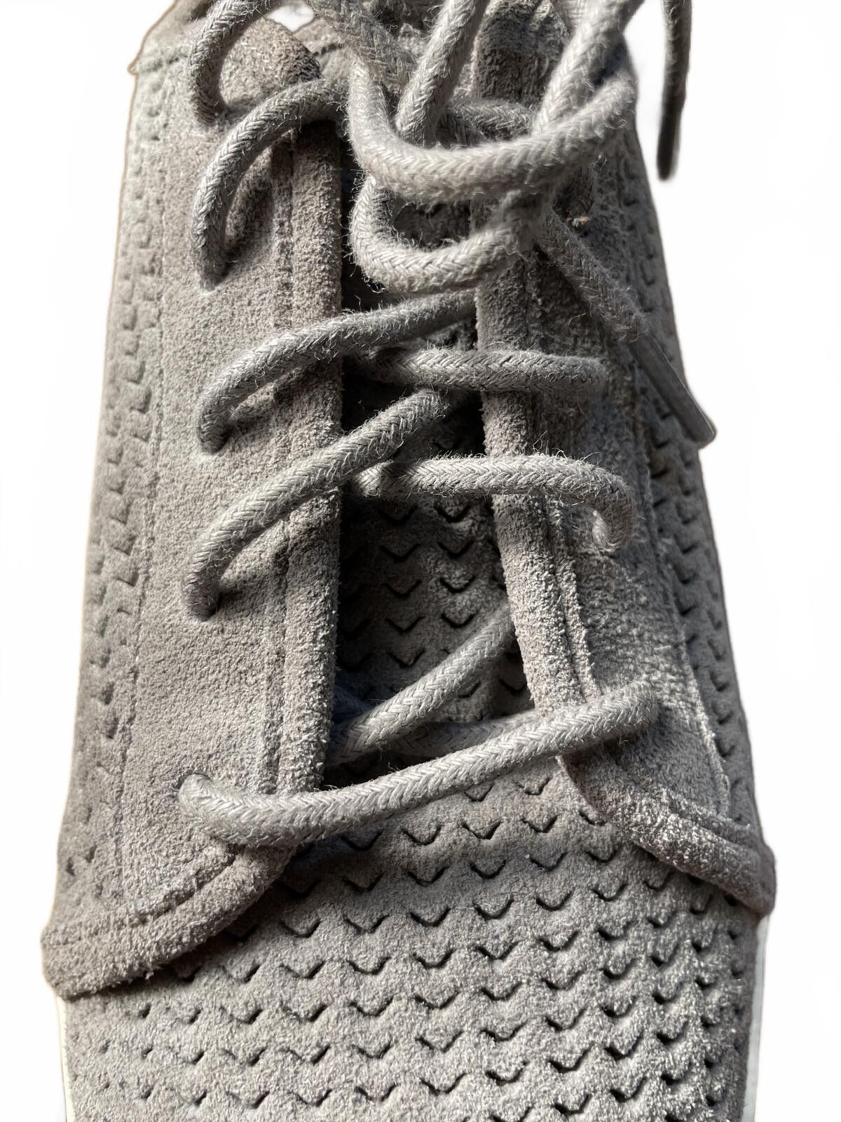 Lucky Brand Lucky Brand Leather Suede Lace Sneakers Shoes Women's 8 Gray Size US 8 / IT 38 - 3 Thumbnail