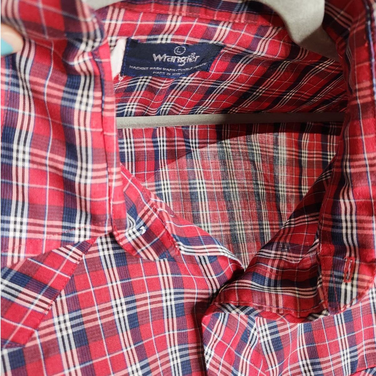 Wrangler Vintage Wrangler Pearl Snap Rockabilly Thin Button Shirt Size US L / EU 52-54 / 3 - 2 Thumbnail