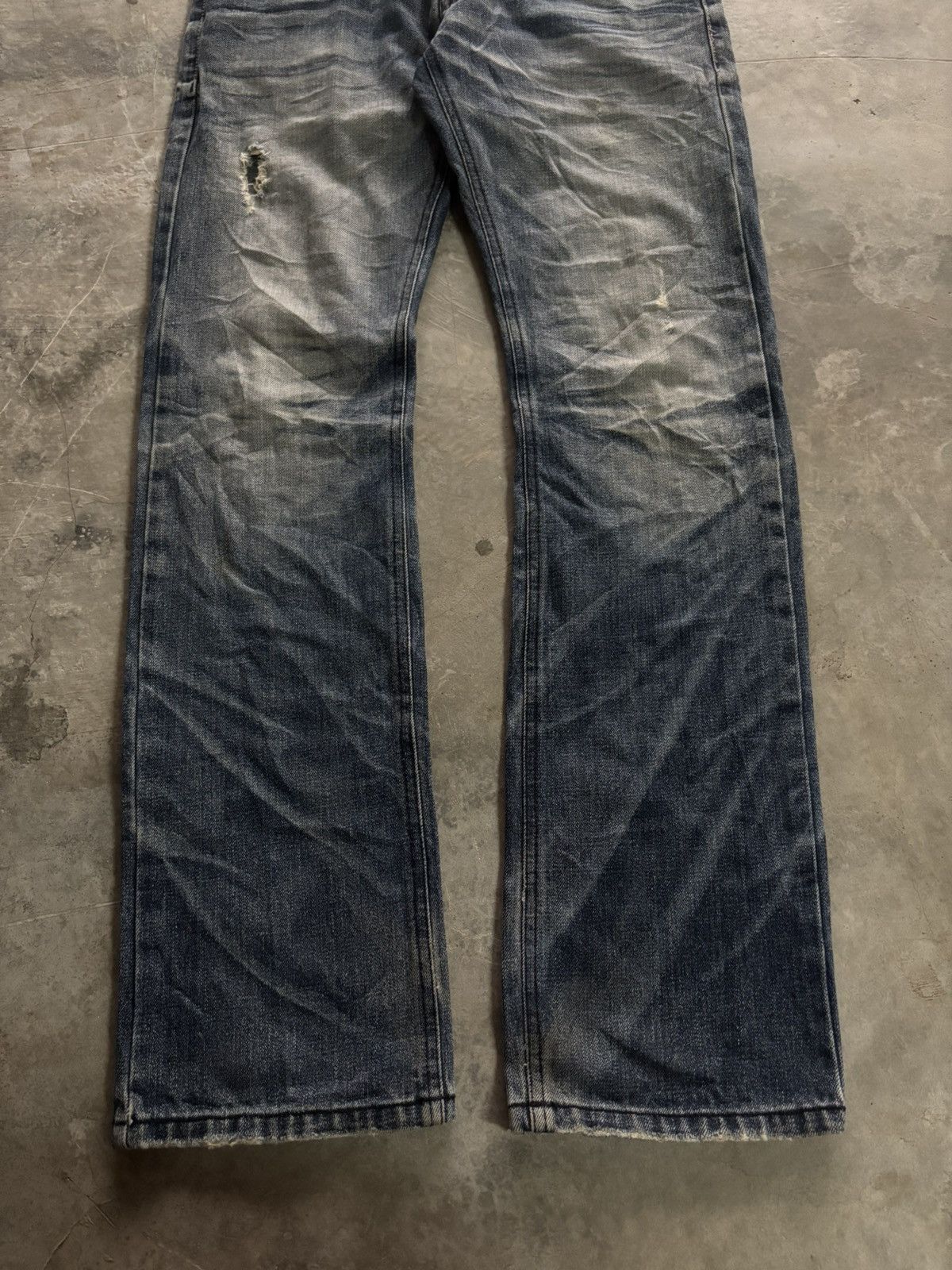 Japanese Brand DPSR JEANS DISTRESSED JAPANESE DENIM WASHED FADE PUNK GRUNGE Size US 32 / EU 48 - 12 Thumbnail