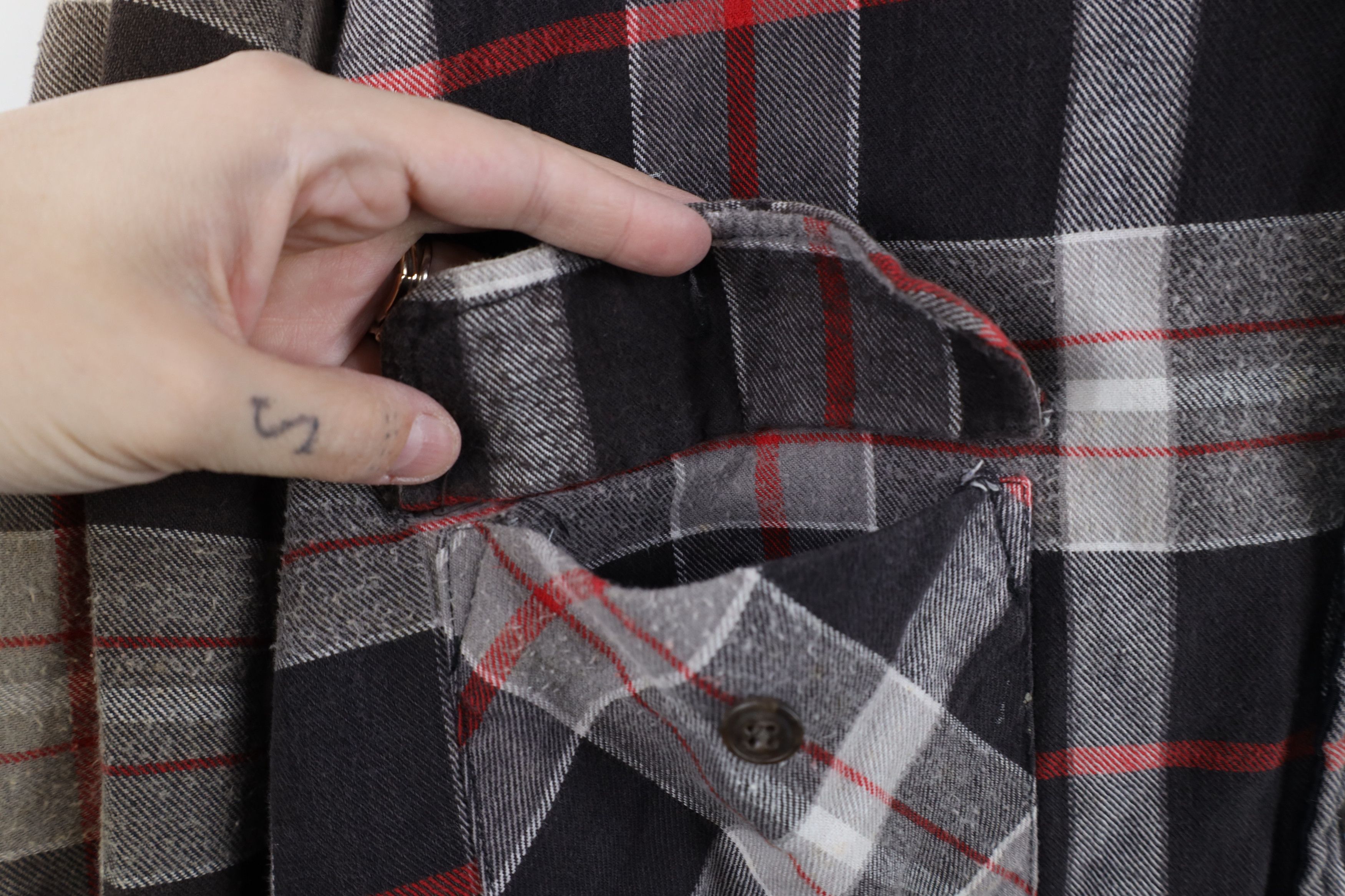 Vintage Vintage 90s Streetwear Flannel Button Shirt Jacket Jac Shirt Size US XXL / EU 58 / 5 - 7 Thumbnail