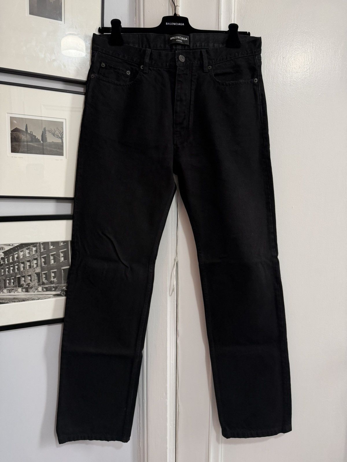 Balenciaga Rare Pitch Black Normal Fit Jean [32] fits 35-36 Size US 35 - 1 Thumbnail