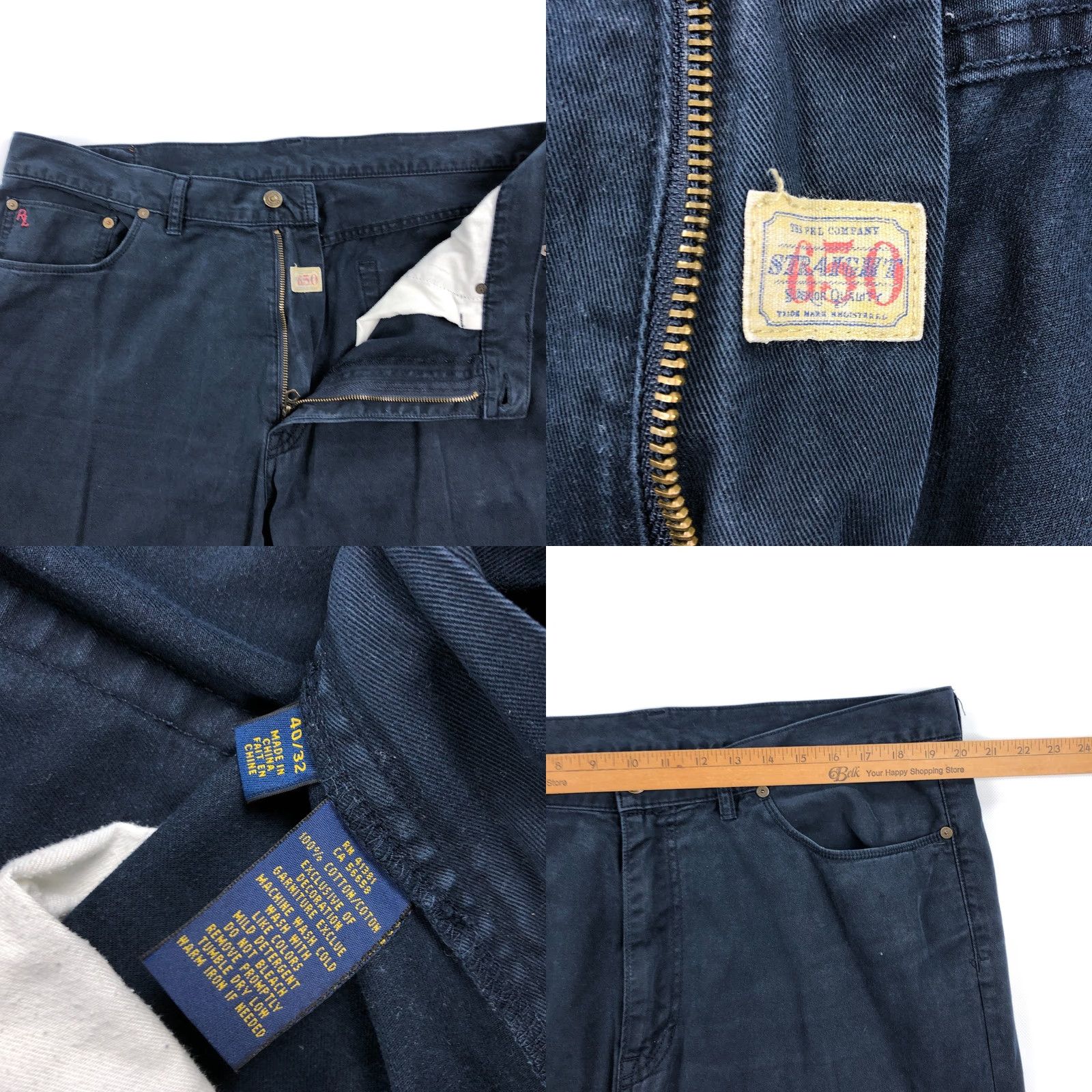 Polo Ralph Lauren Polo Ralph Lauren Pants Mens 40x32 Blue 650 Straight 5-Pocket Chino Size US L / EU 52-54 / 3 - 8 Thumbnail